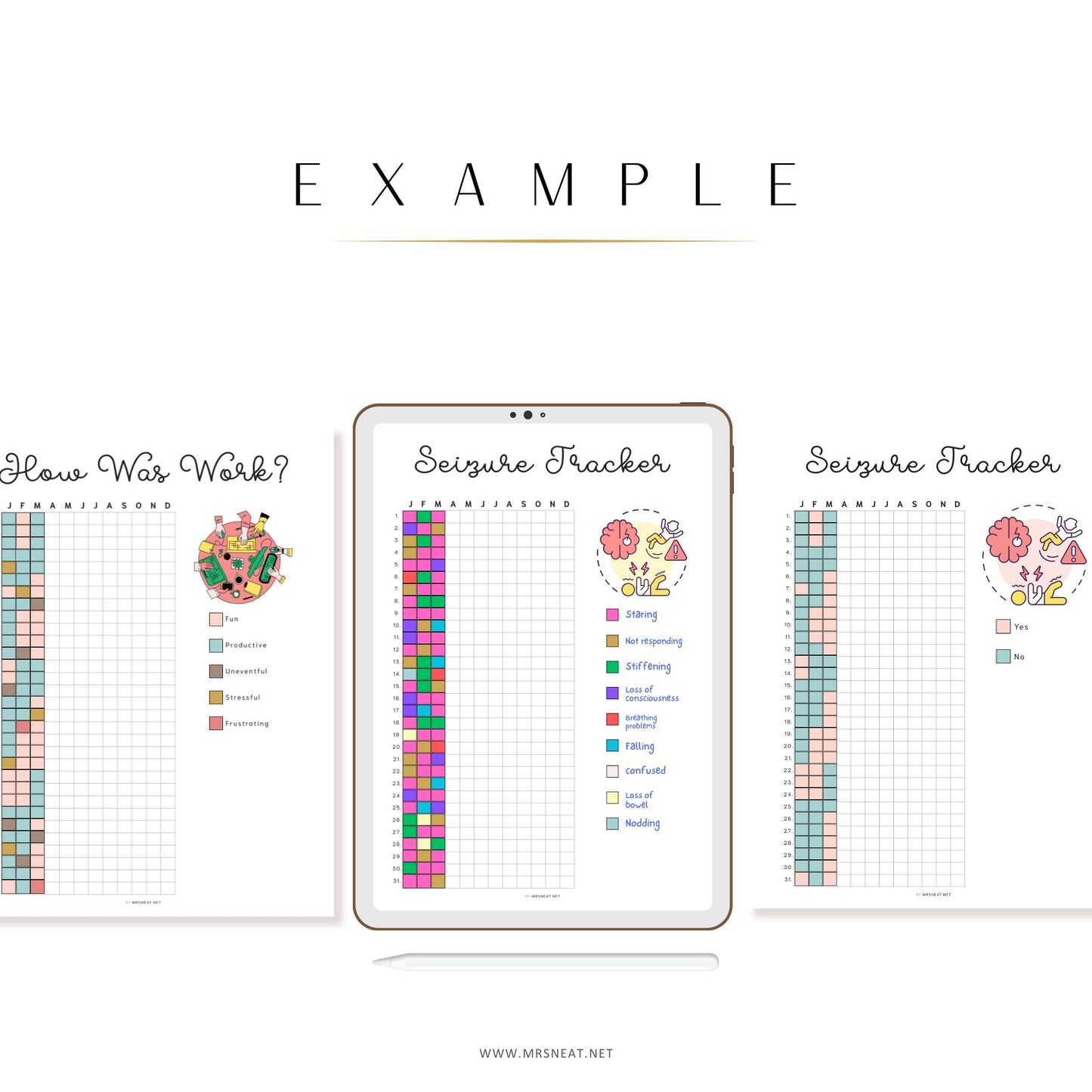 Monthly and Yearly Journal Bundle, 40 pages yearly tracker, 5 pages monthly tracker, 12 months habit tracker included, A4, A5, Letter, Half Letter, PDF Fillable, Digital Planner, Printable Planner, Instant Download