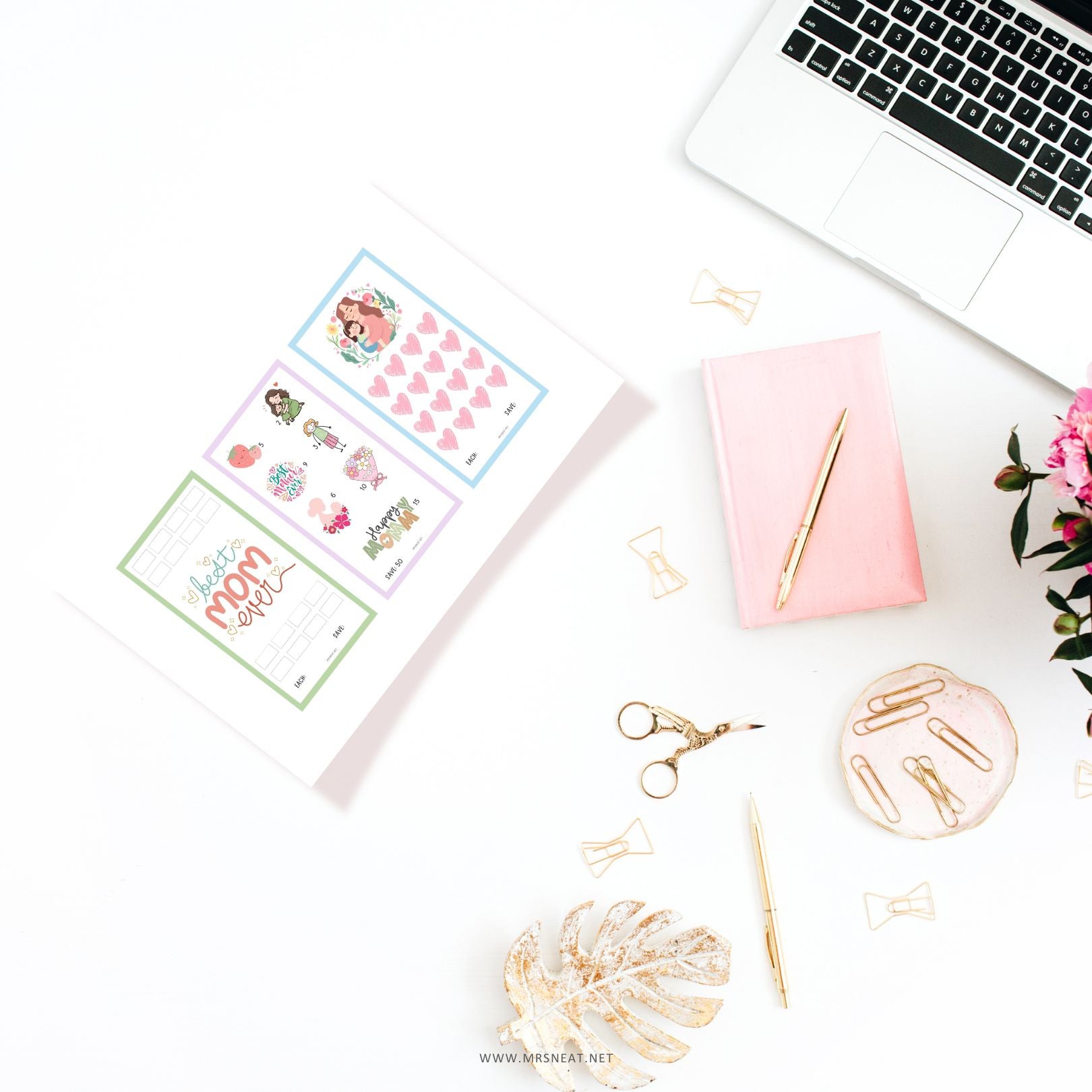Mother Day Fund Savings Challenge PRINTABLE, A6, 4 Challenges, 4 versions