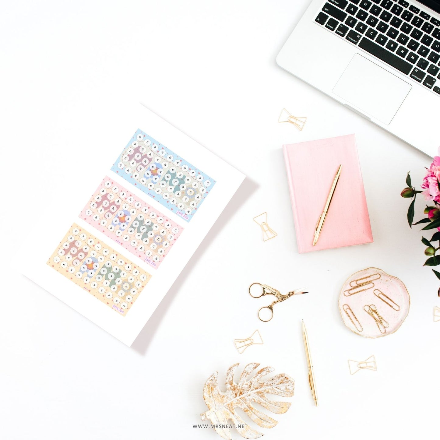 Mother Day Savings Challenge, Save 1050, A6, 6 Challenges, Colorful, Gift for Mother, Gift for Mommy