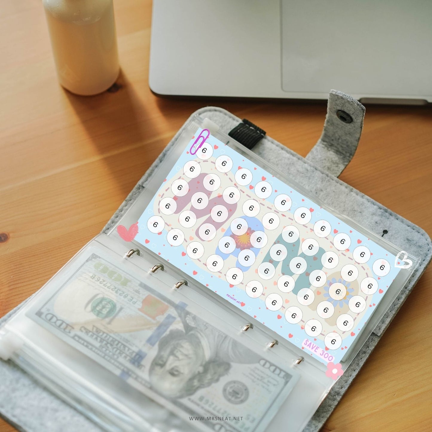 Mother Day Savings Challenge, Save 1050, A6, 6 Challenges, Colorful, Gift for Mother, Gift for Mommy