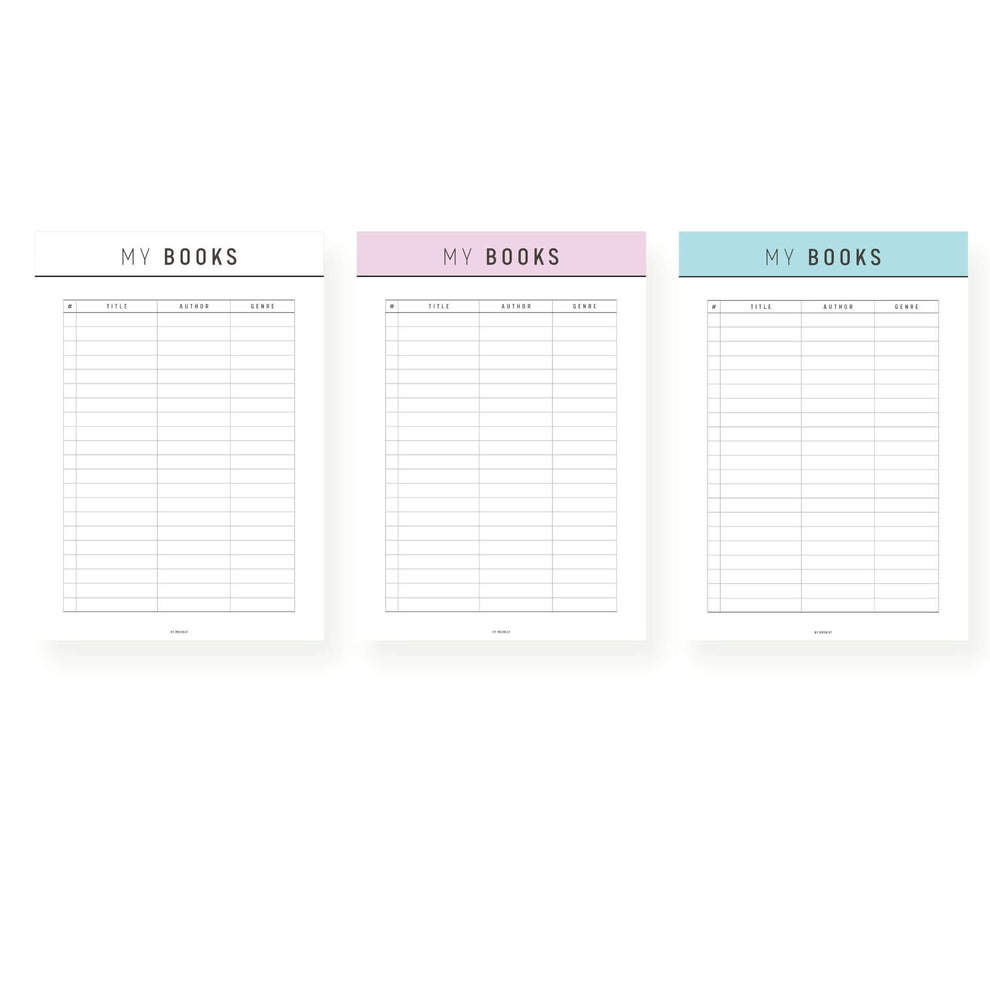 My Books List Template Printable - M220 – mrsneat