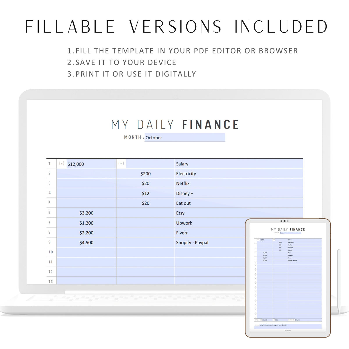 My Daily Finance Planner - M144 – mrsneat