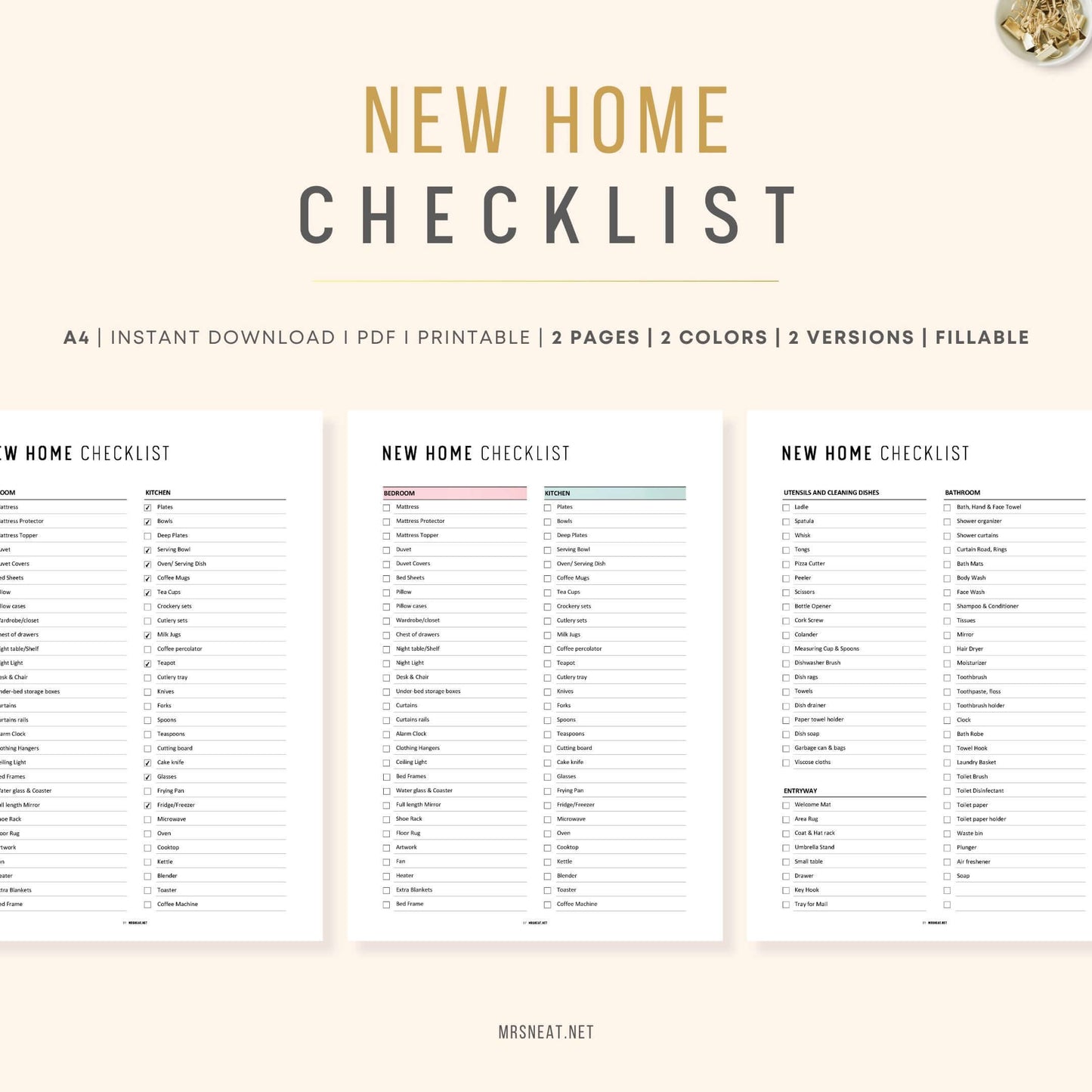 What to bring first when moving to a new house Checklist PDF