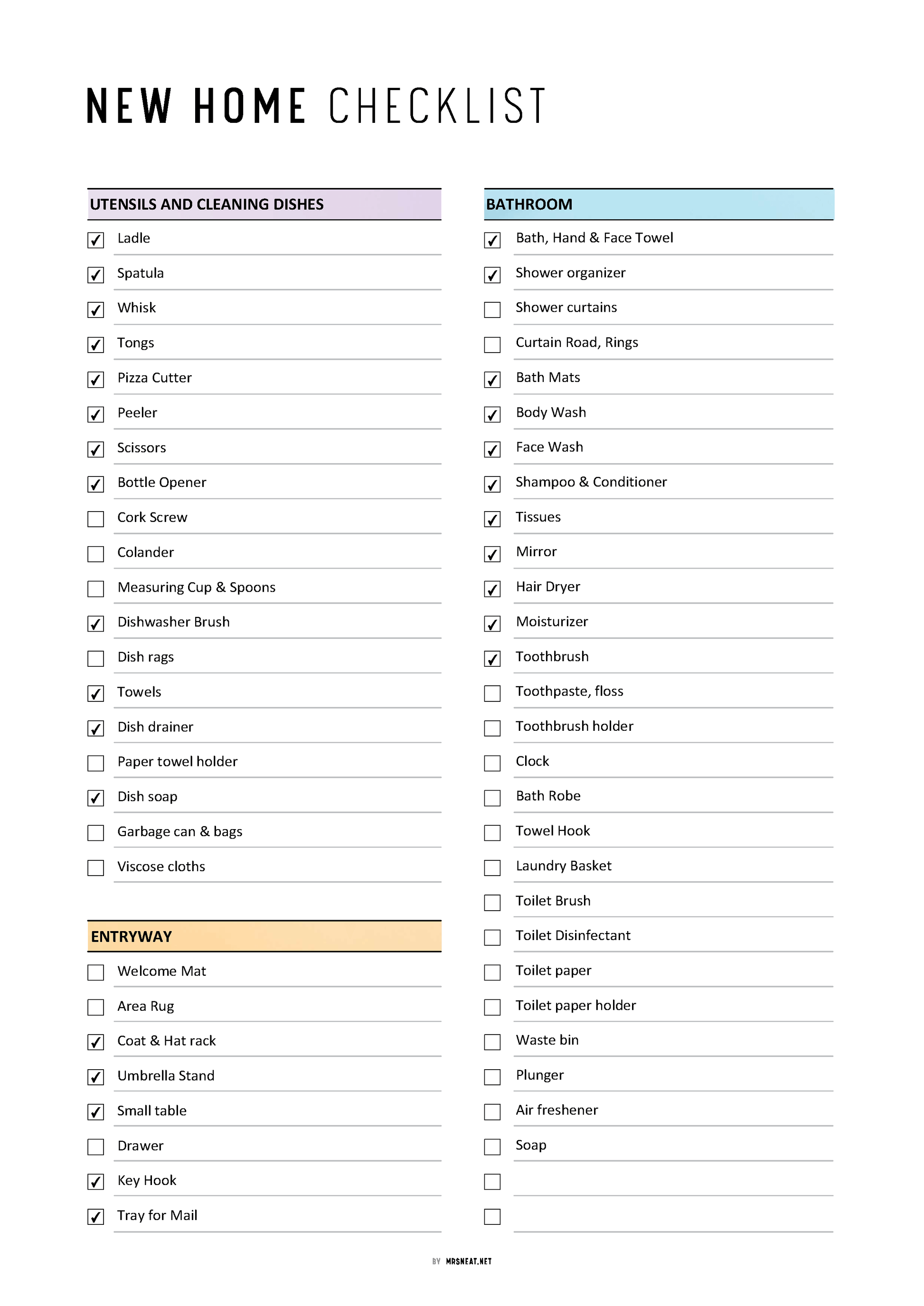 New House Checklist Template - M475 – mrsneat new-house-checklist-template-m475-mrsneat