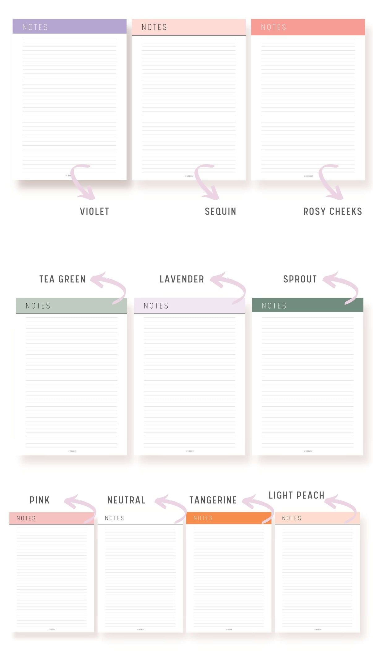 Printable Notes Page Template – mrsneat