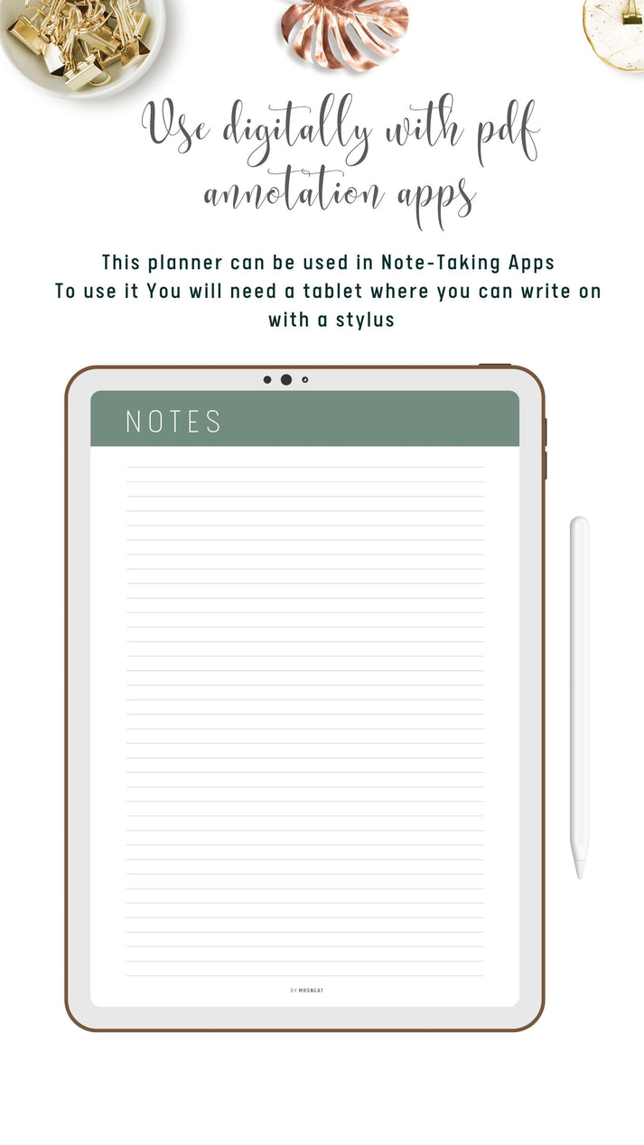 Printable Notes Page Template - M254 – mrsneat