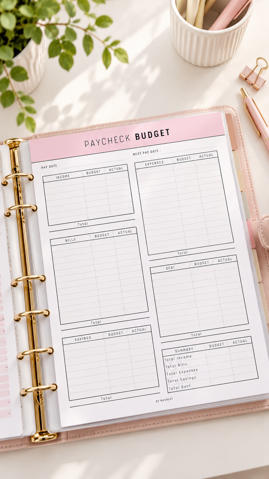 Paycheck Budget Template Printable - M147