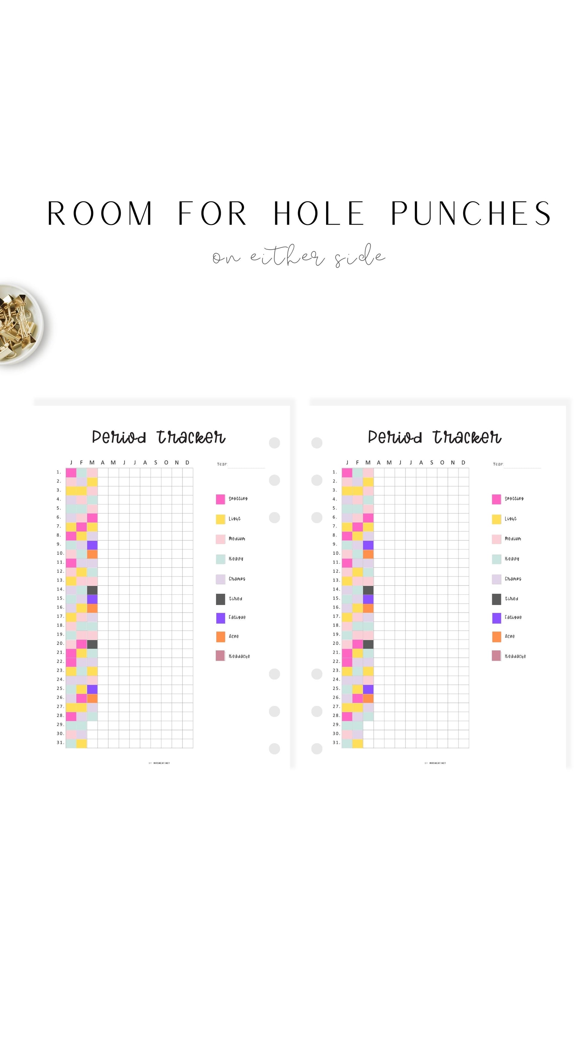 One Year Period Tracker Template PDF