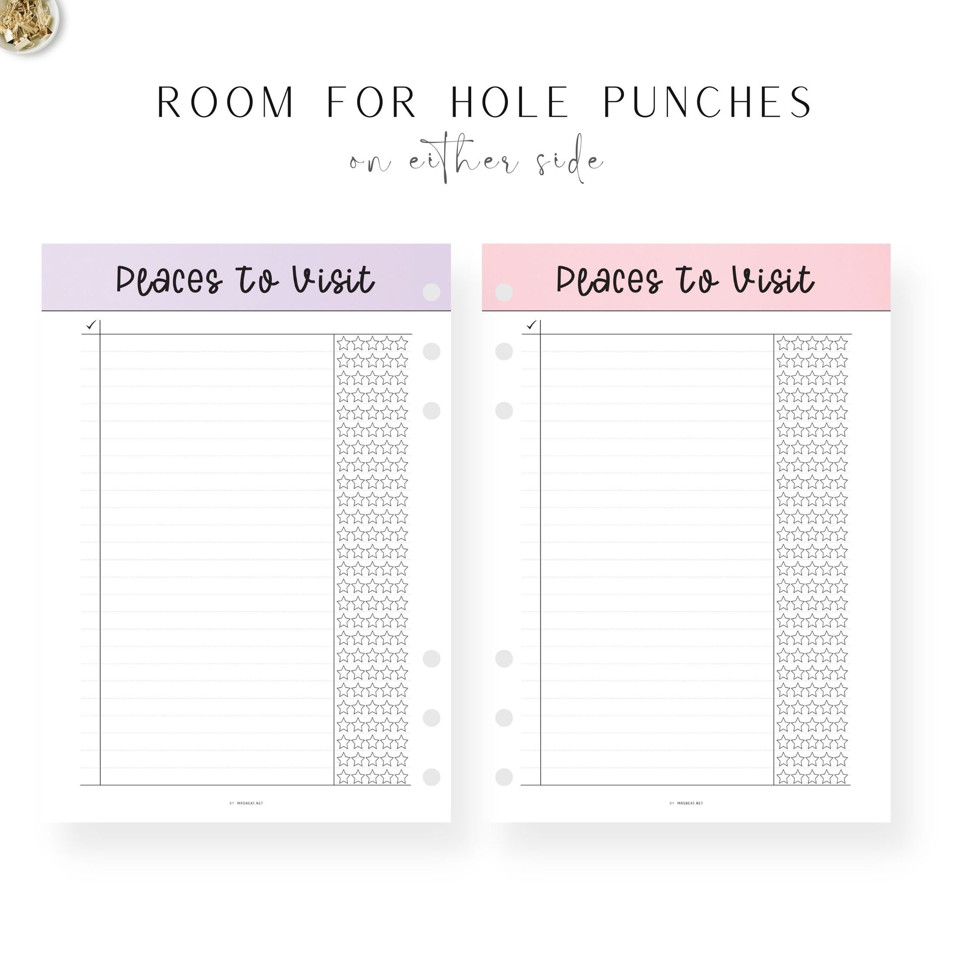 Places To Visit Template Printable Planner
