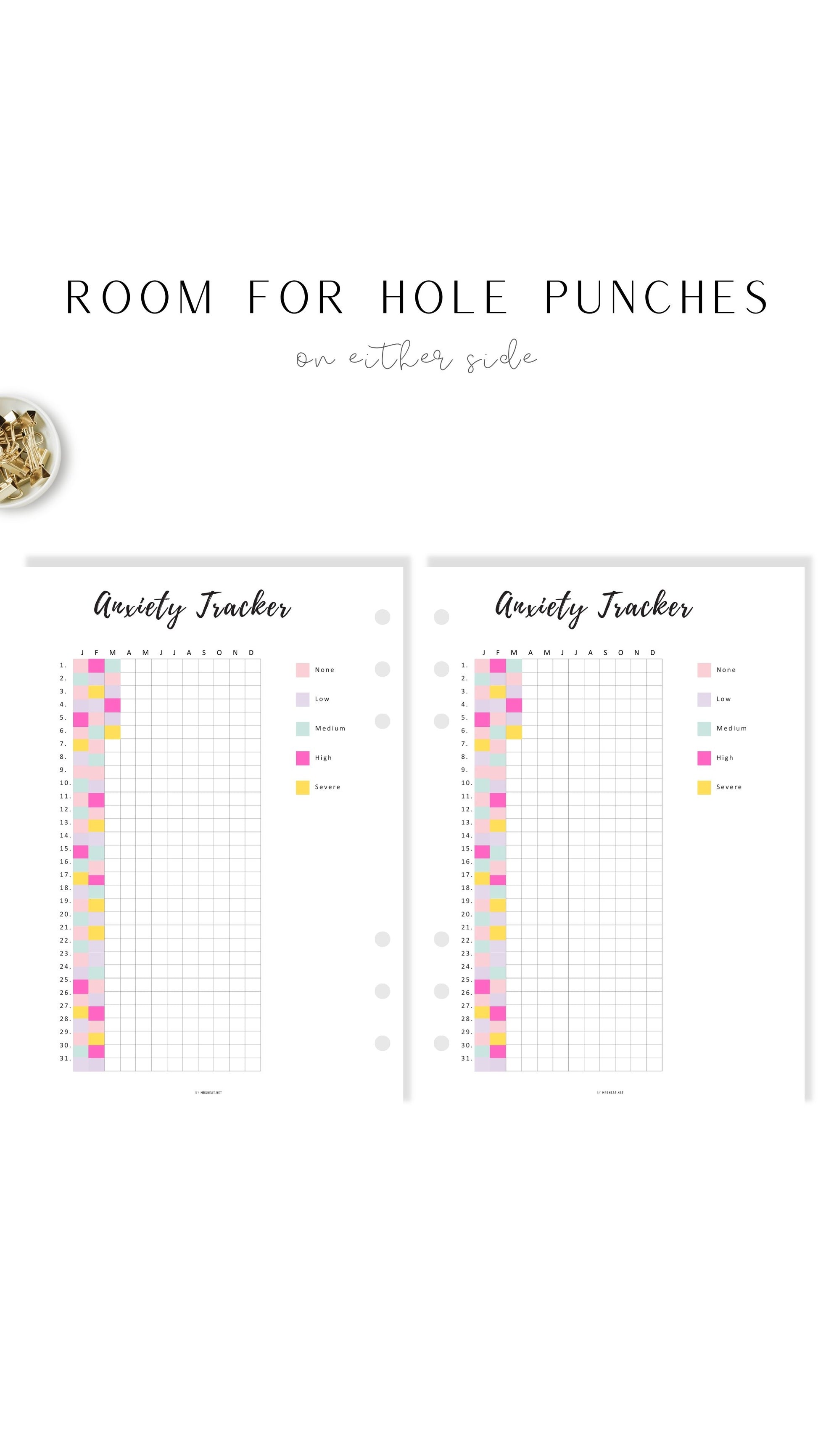 Anxiety Tracker Template Printable