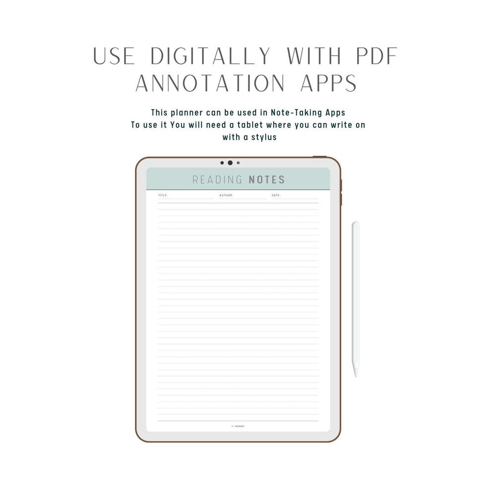 Reading Notes Template Printable mrsneat
