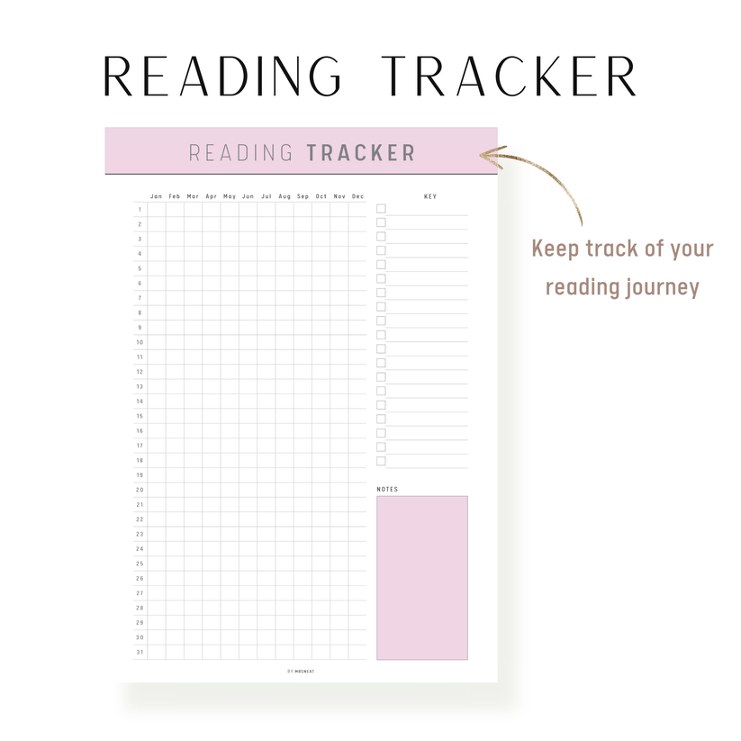 Book of the month Template and Reading Tracker Template Printable – mrsneat