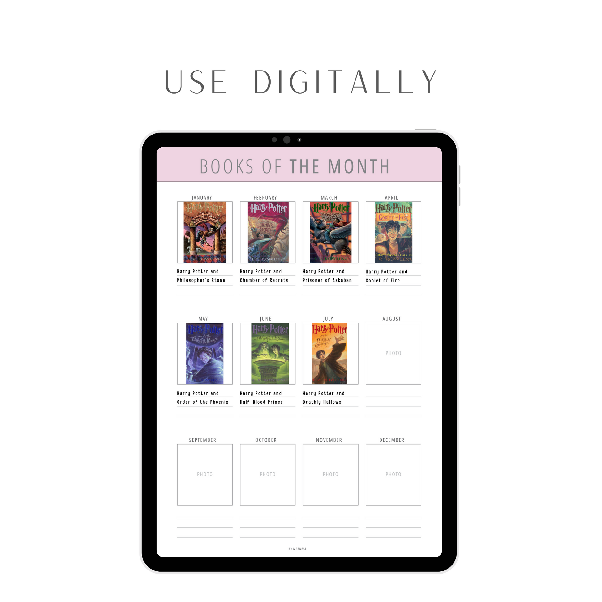 Book of the month Template and Reading Tracker Template
