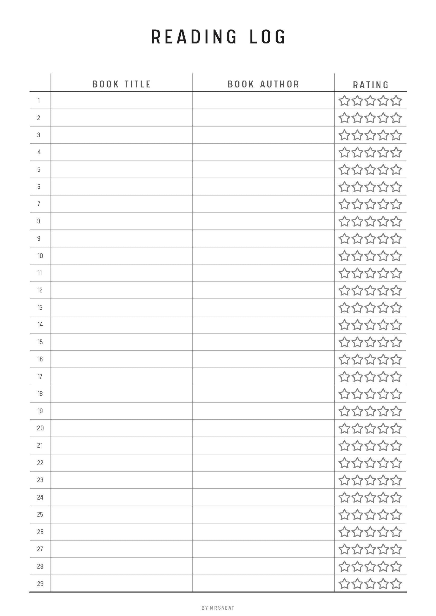 Reading Planner Bundle, Book Review, Reading Log, Books to Read List, A4, Letter, Half Letter, A5, PDF.