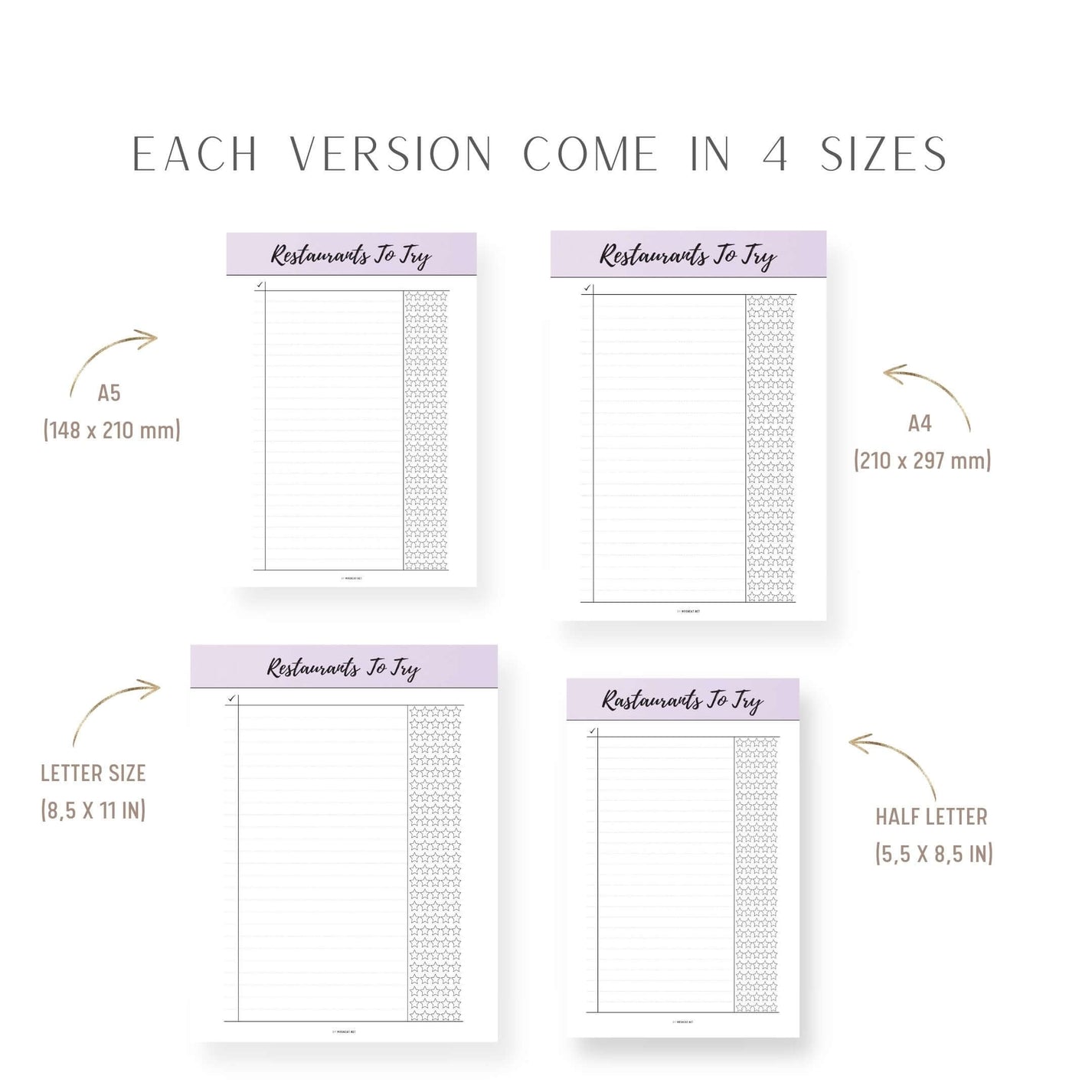 Restaurants To Try List Template – mrsneat