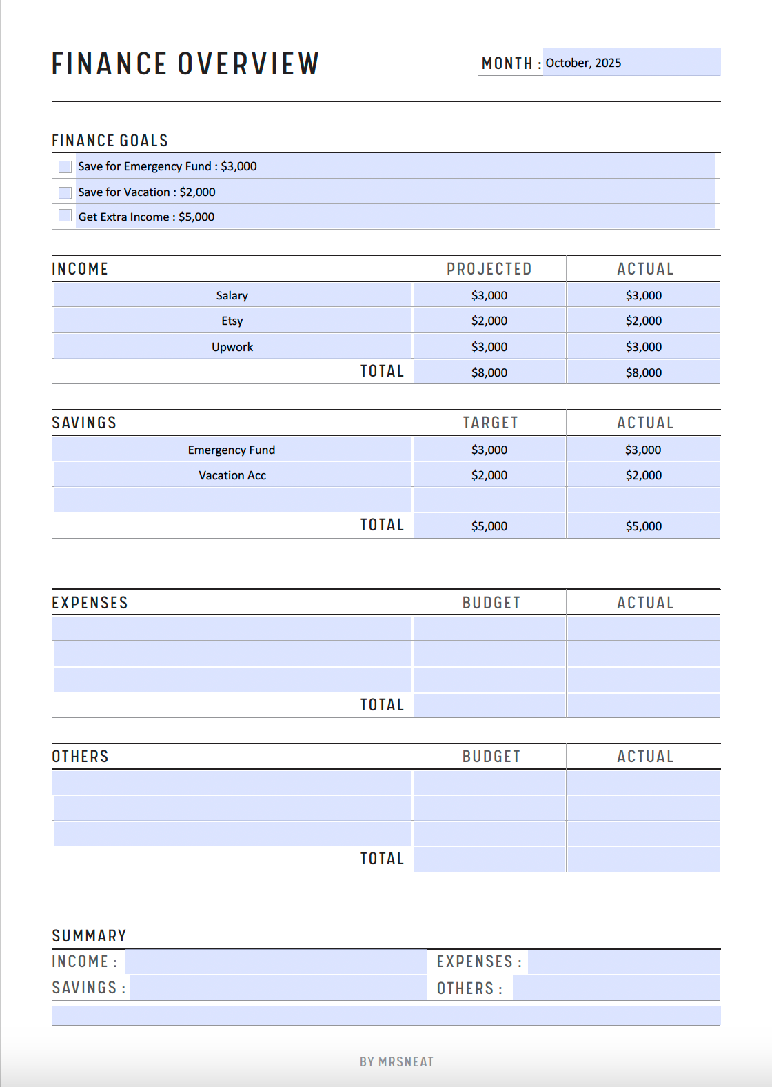 Monthly Finance Overview Printable, Budget Organizer, Income Expense, Budget Template, Finances at a Glance, A4/A5/Letter/Half SizeMonthly Finance Overview Printable, Budget Organizer, Income Expense, Budget Template, Finances at a Glance, A4/A5/Letter/Half Size