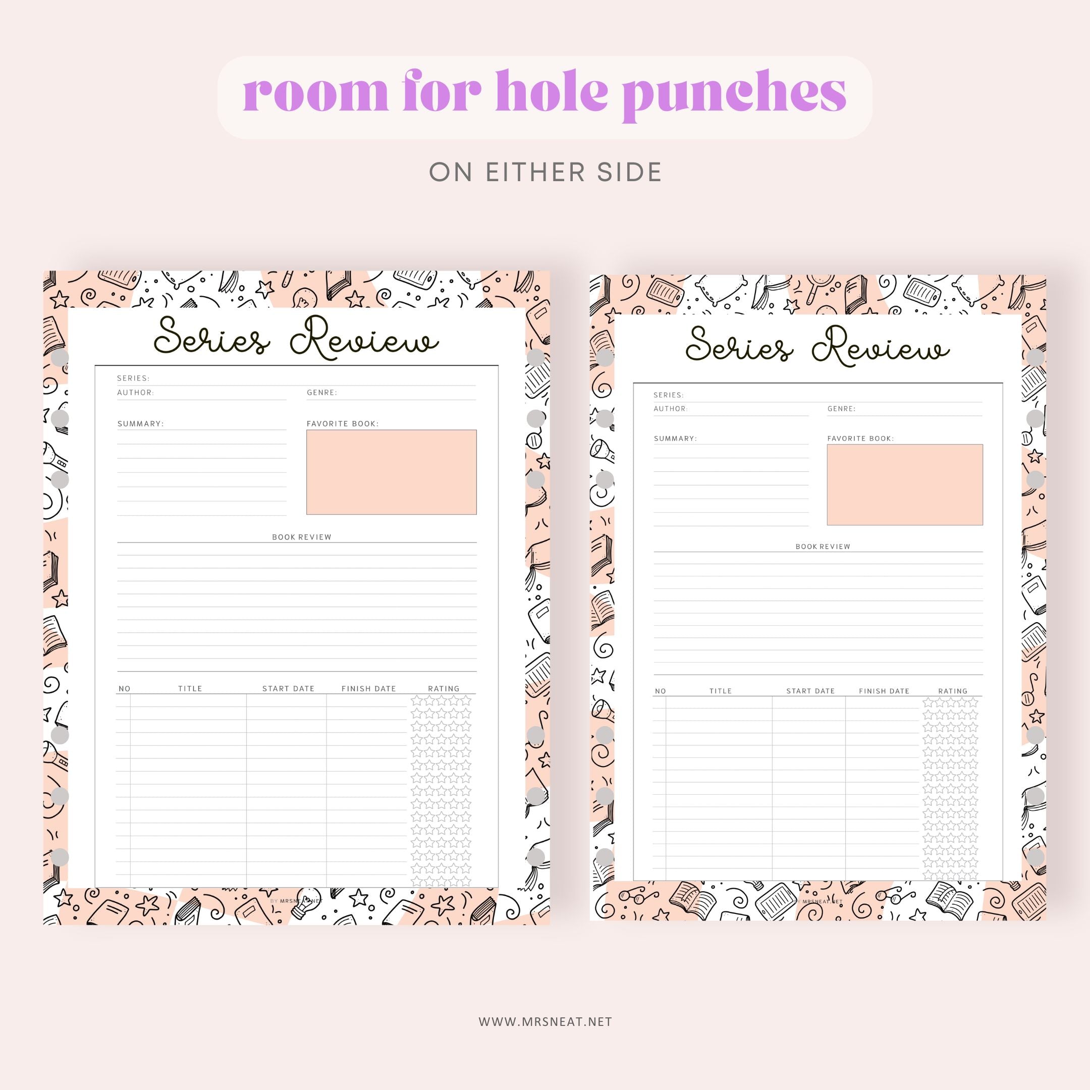 book series tracker printable – mrsneat