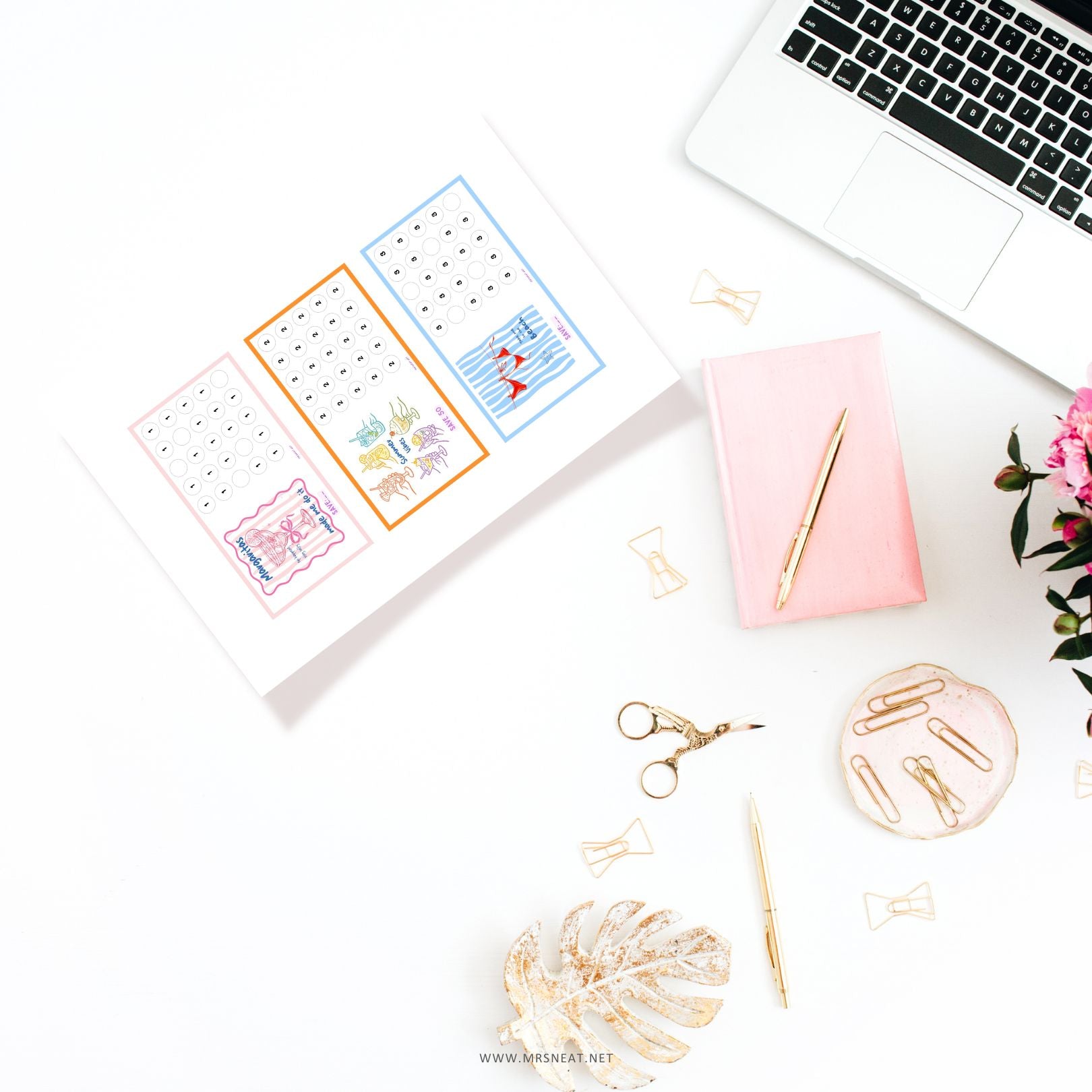 Adorable set of Three printable A6 savings challenges in A4 paper size ready to cut