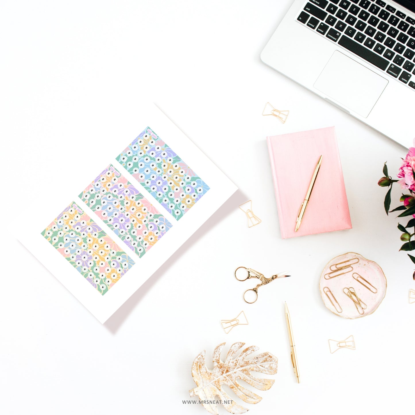 6 Spring Mini Savings Challenge, A6, Cash Stuffing, 6 Challenges, Colorful, Total save 1,050