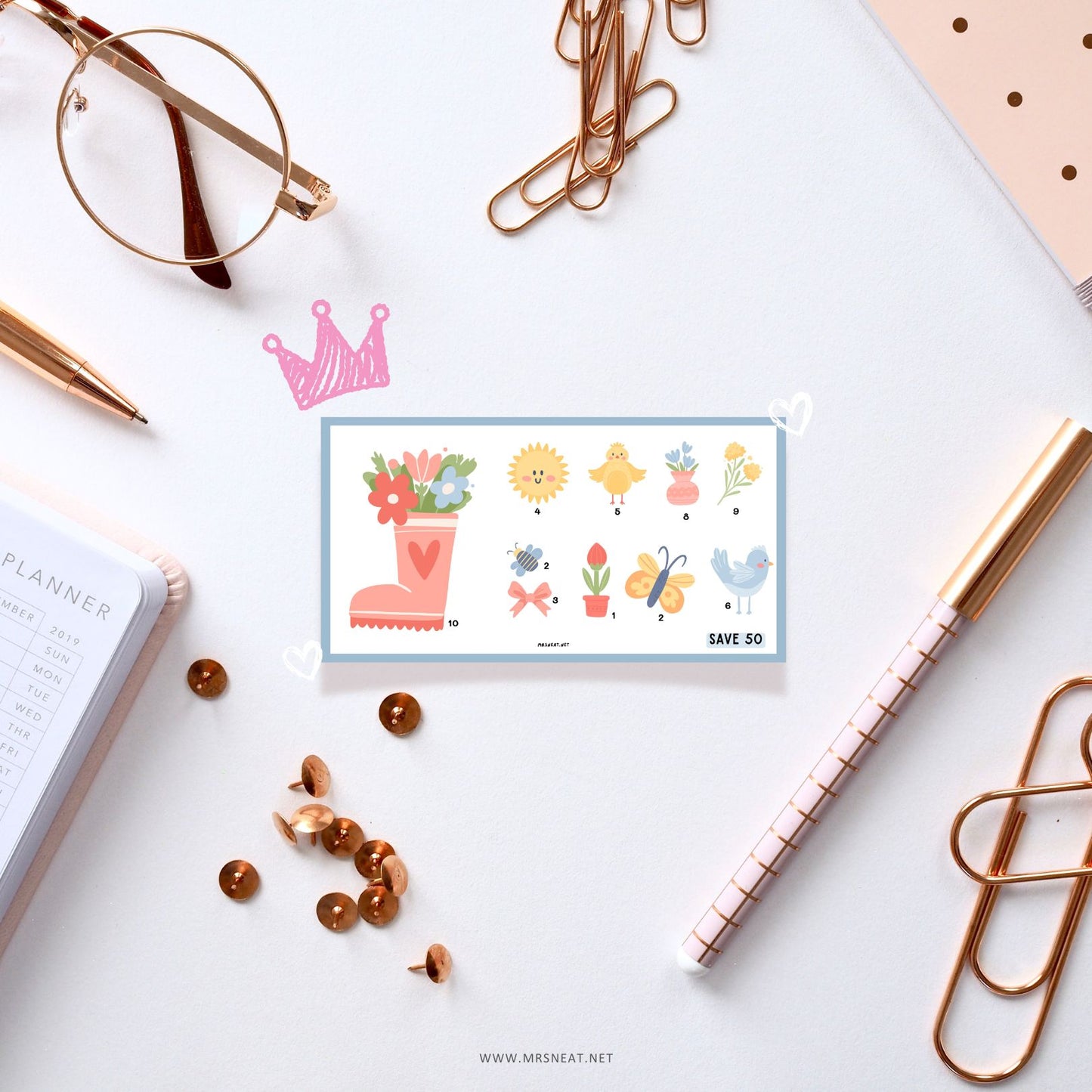 Spring Savings Challenge, Tiny Mini Savings Challenge, Printable, Digital Download, 2 Challenges, A6, Budget Tracker, Savings Tracker, Money Tracker, Money Game, Low Income Savings Challenge, Low Income Budget Tracker, Cash Stuffing