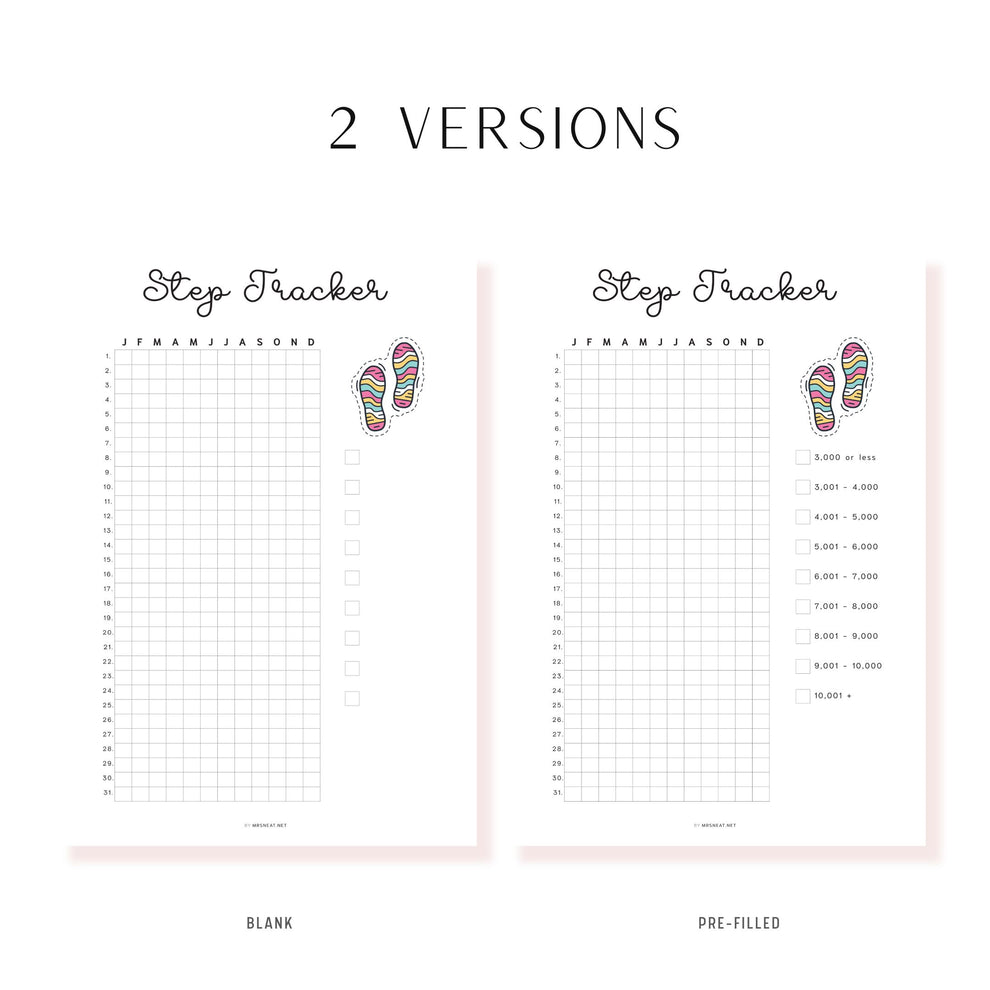 Step Tracker Printable PDF - M507 – mrsneat