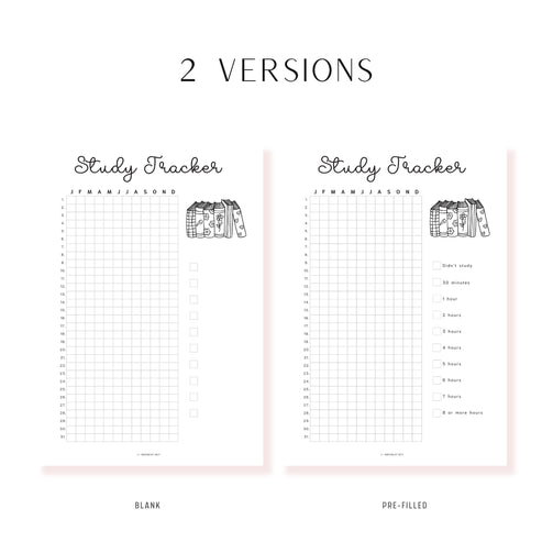 Study Tracker Printable PDF - M505 – mrsneat