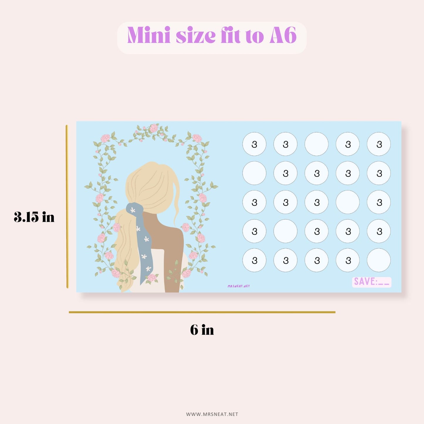 The Girl Savings Challenge, Tiny Mini Savings Challenge, A6, Printable, Digital Download, Budget Tracker, Savings Tracker, Money Tracker, Fun Mini Savings, Cash Stuffing