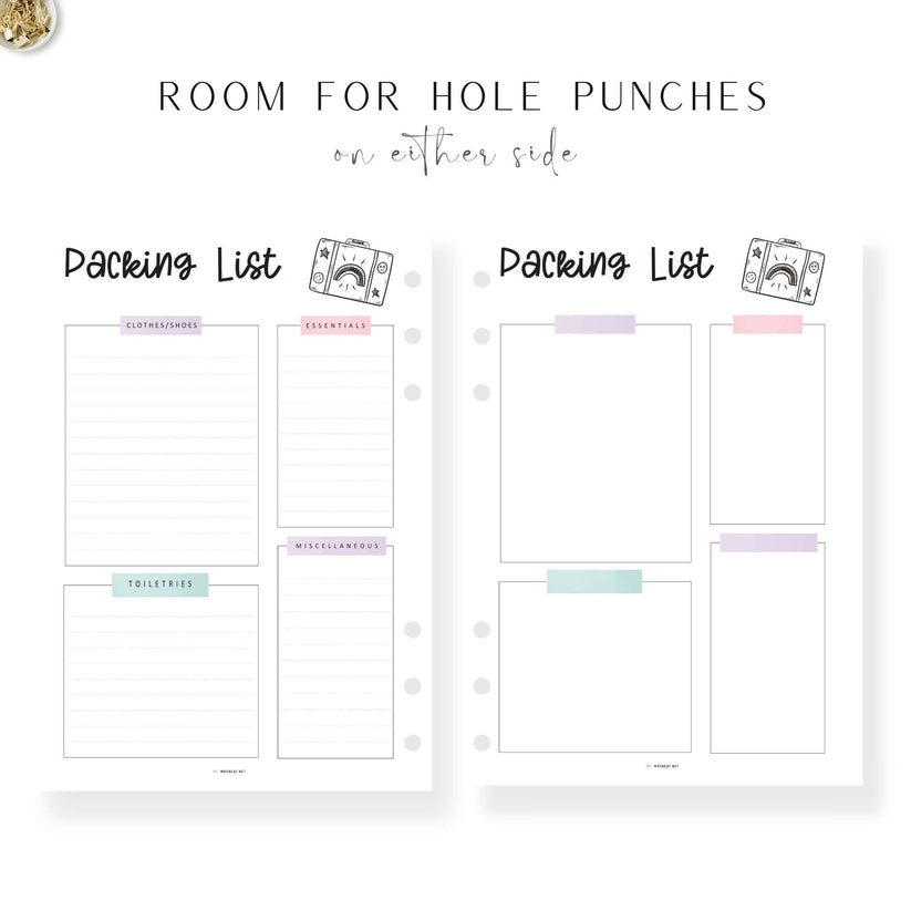 Travel Packing List Printable – mrsneat