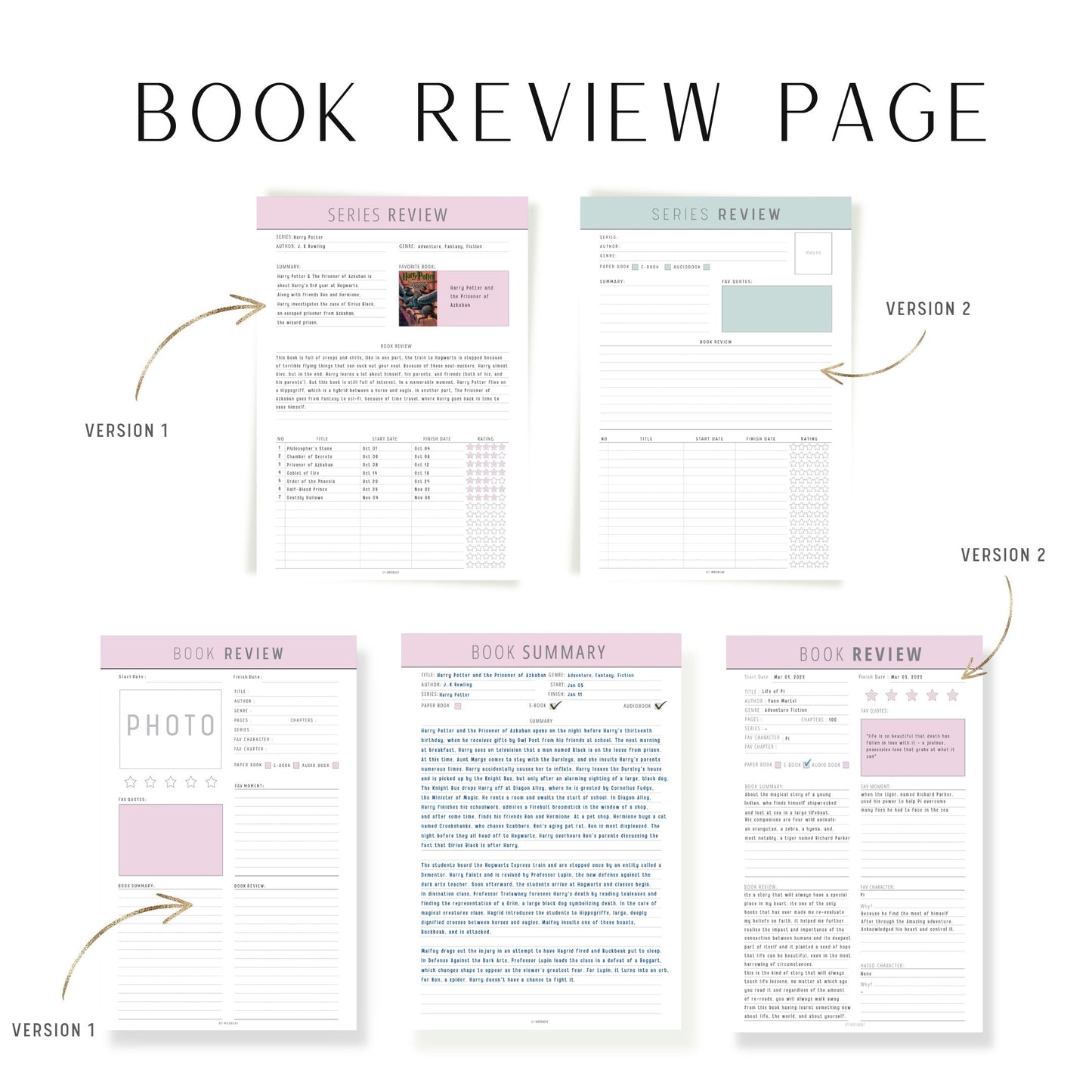 Colorful Book Review Page 