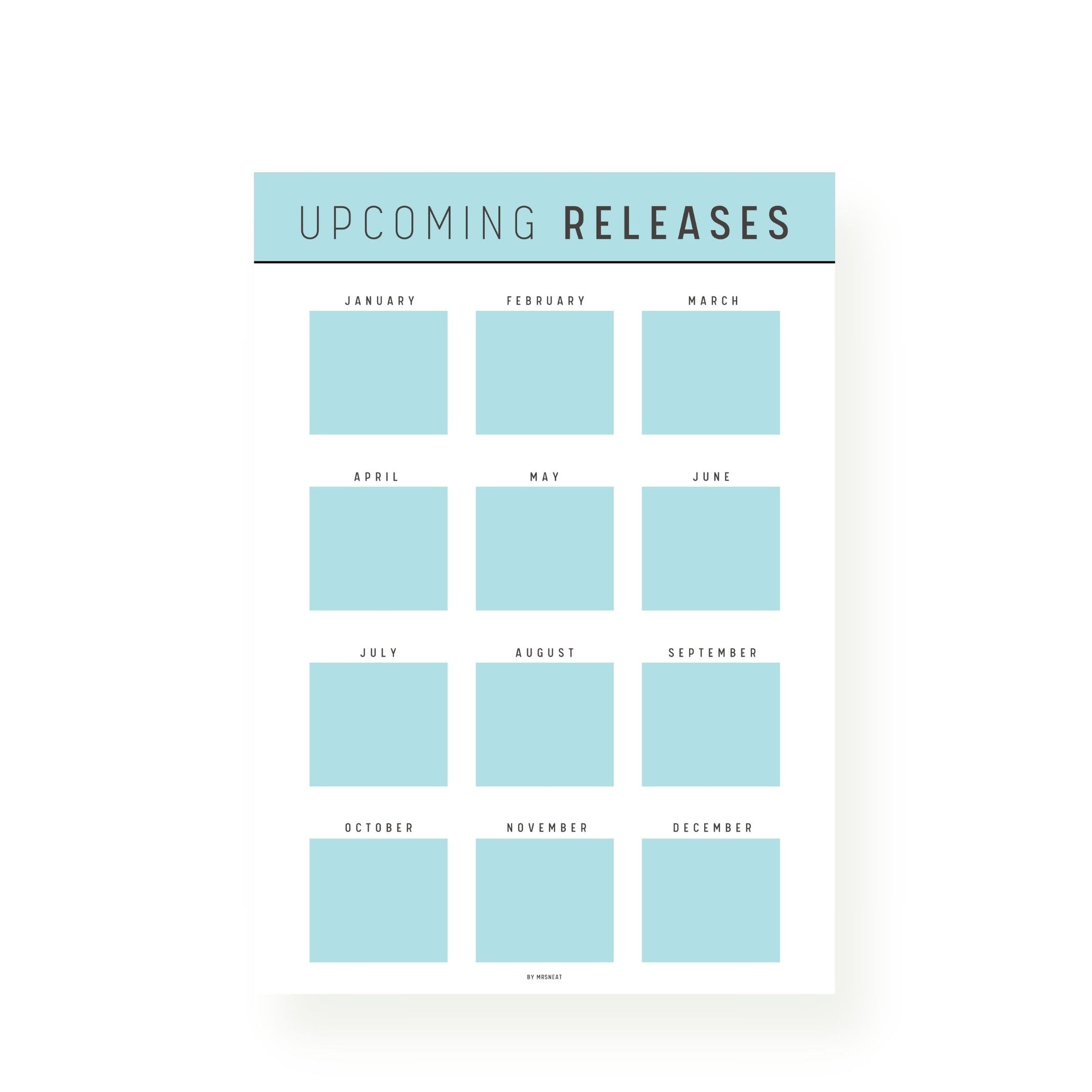 Blue Upcoming Releases Books Template Printable