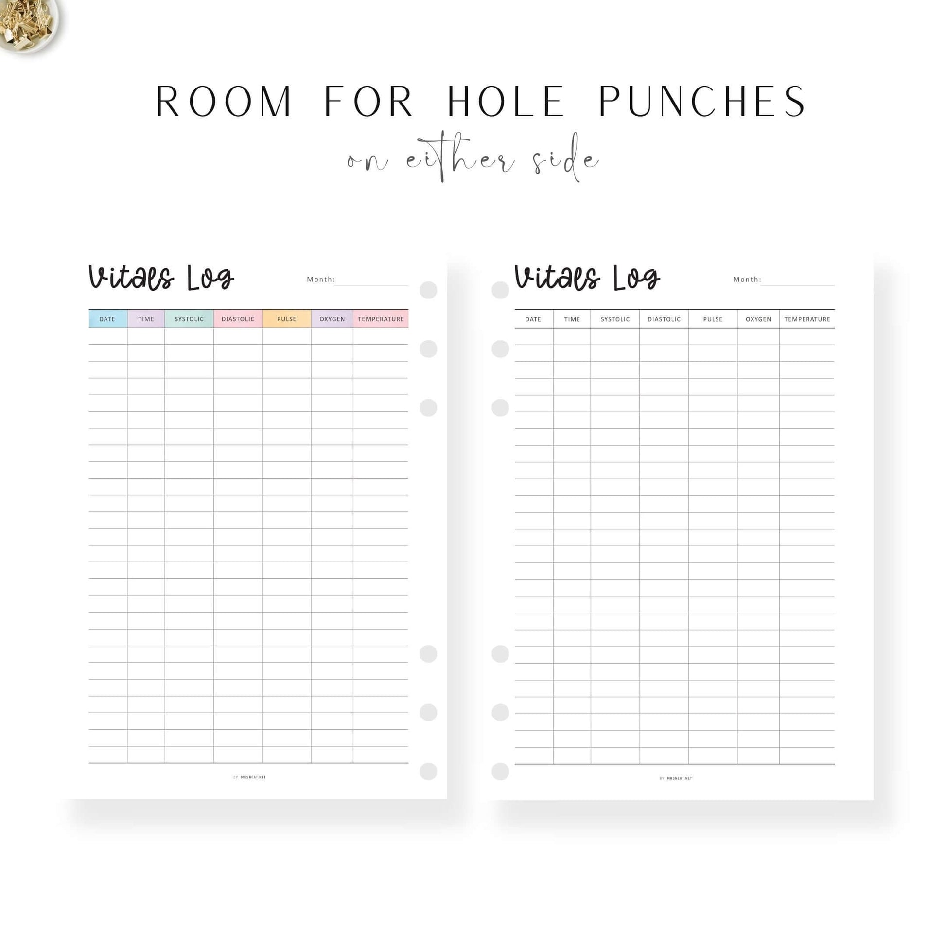 Printable Vitals Log Template - M388 – mrsneat printable-vitals-log-template-m388-mrsneat