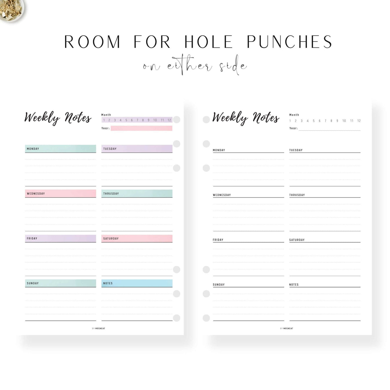 Weekly Notes Template Printable – mrsneat
