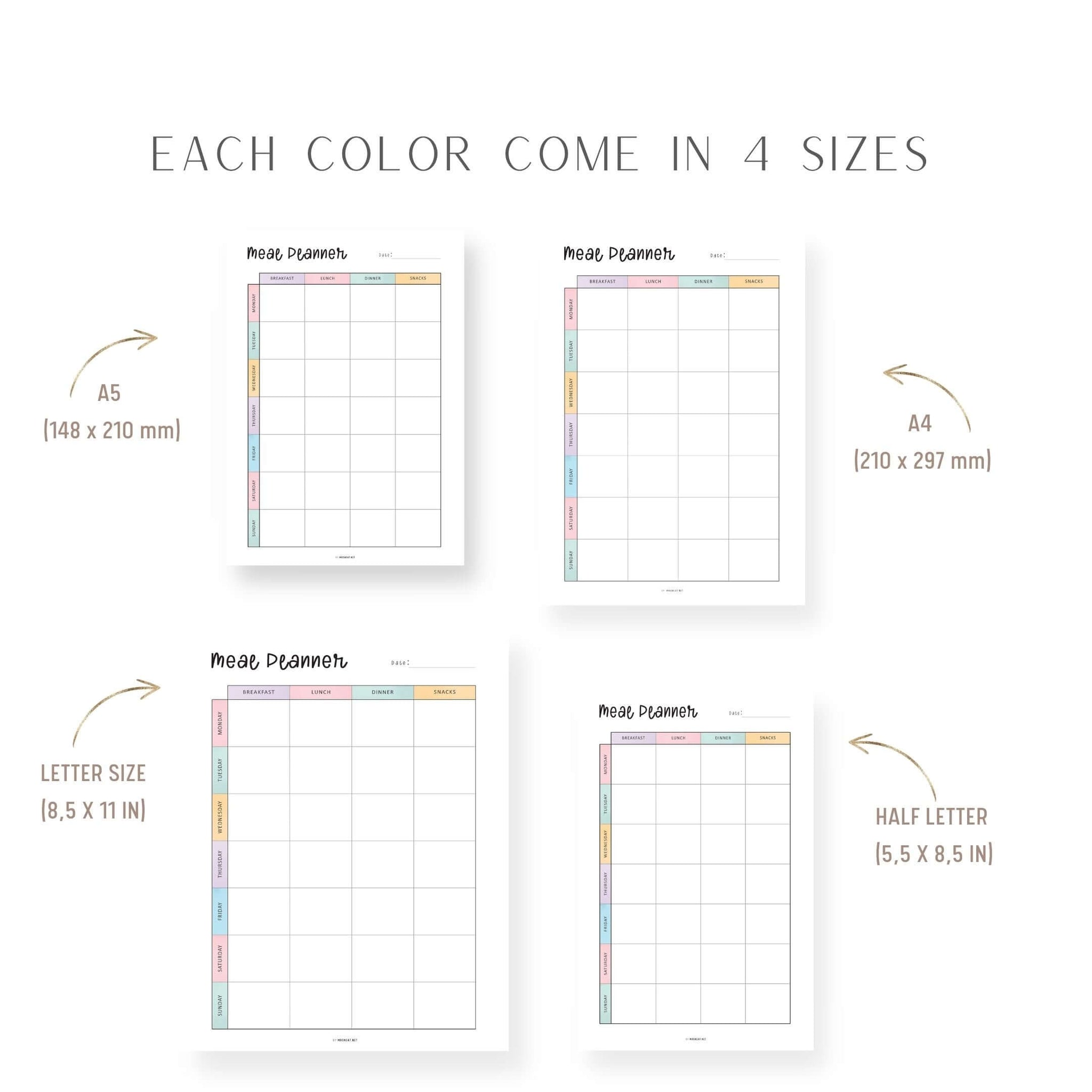 Printable Weekly Meal Planner – mrsneat