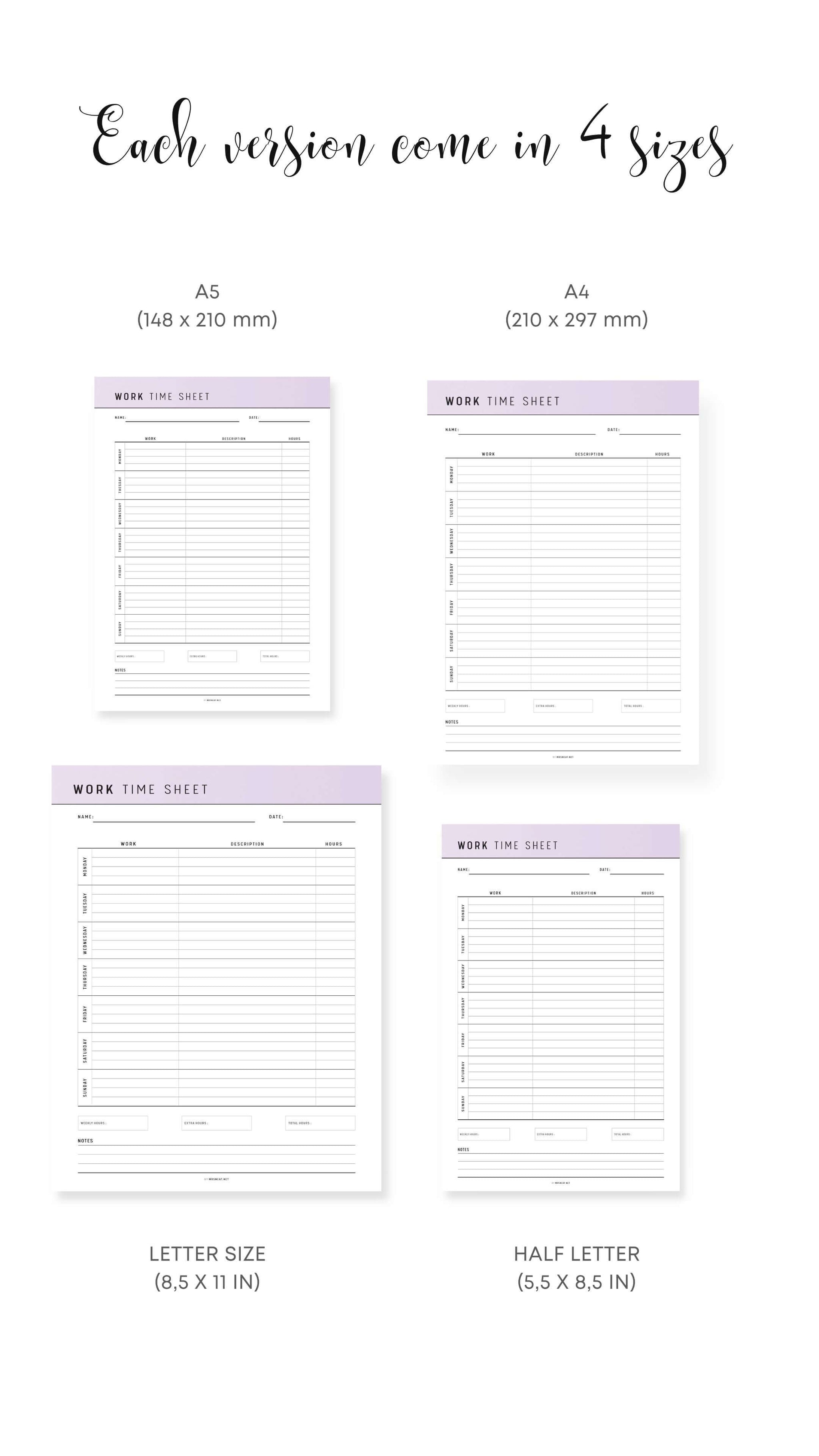 Printable Work Time Sheet Template Mrsneat printable-work-time-sheet-template-mrsneat