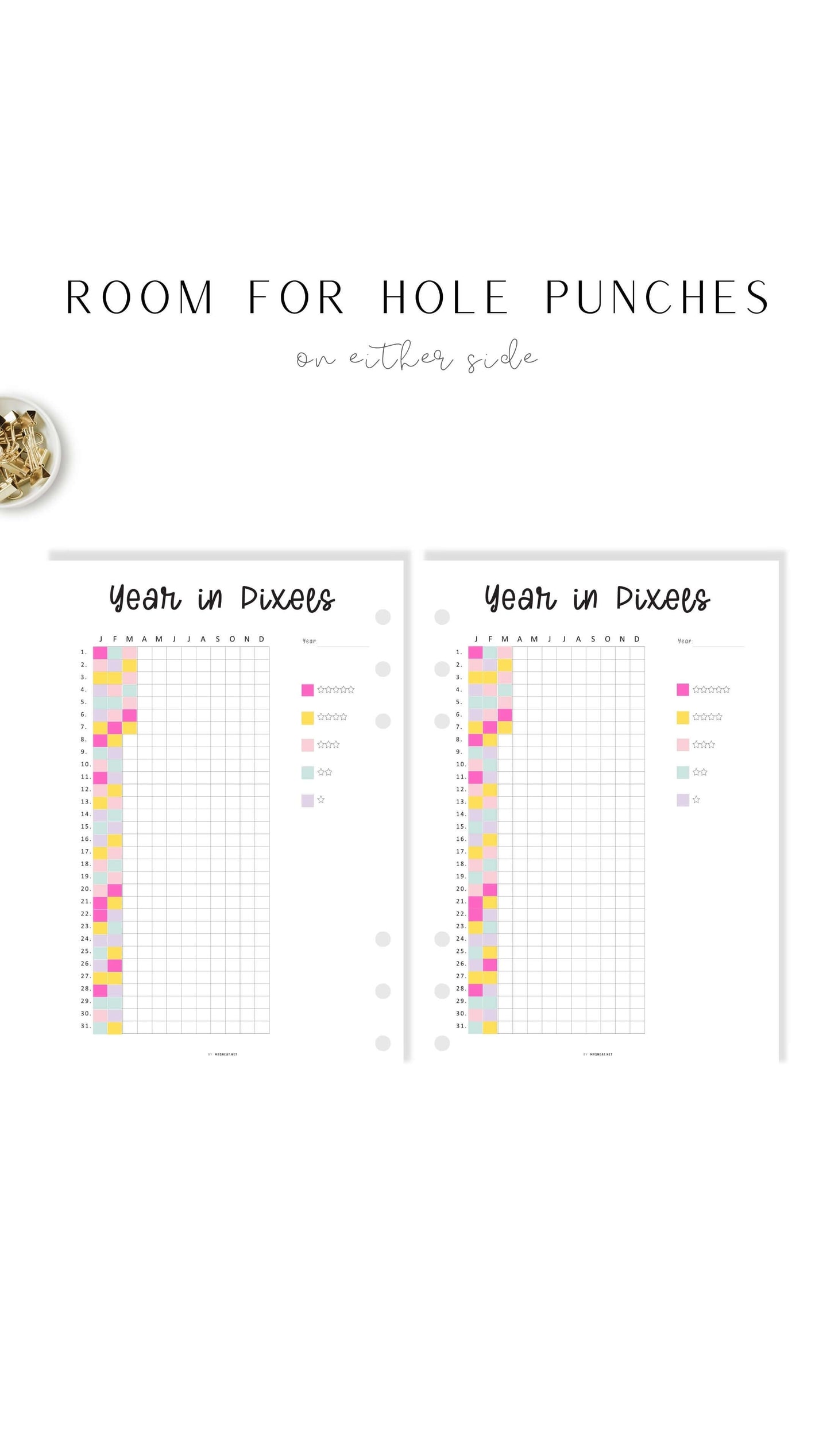 Year in Pixels Printable mrsneat