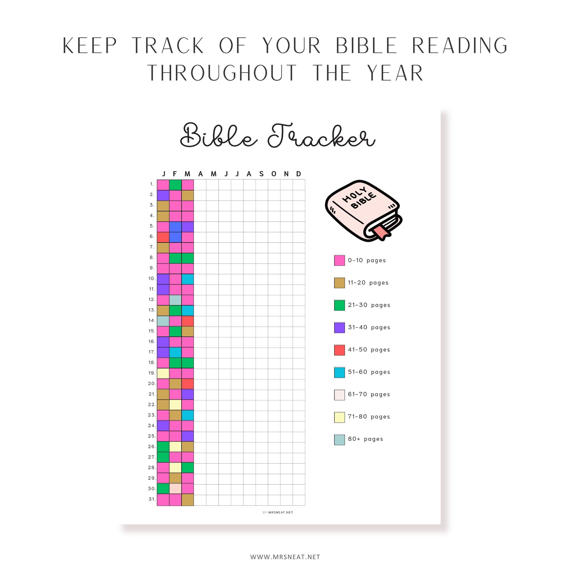 Bible Tracker, PRINTABLE Journal Page, Bible Reading Tracker, Bible Study, Scripture Reading Log, Bible Studies, Prayer Journal Page