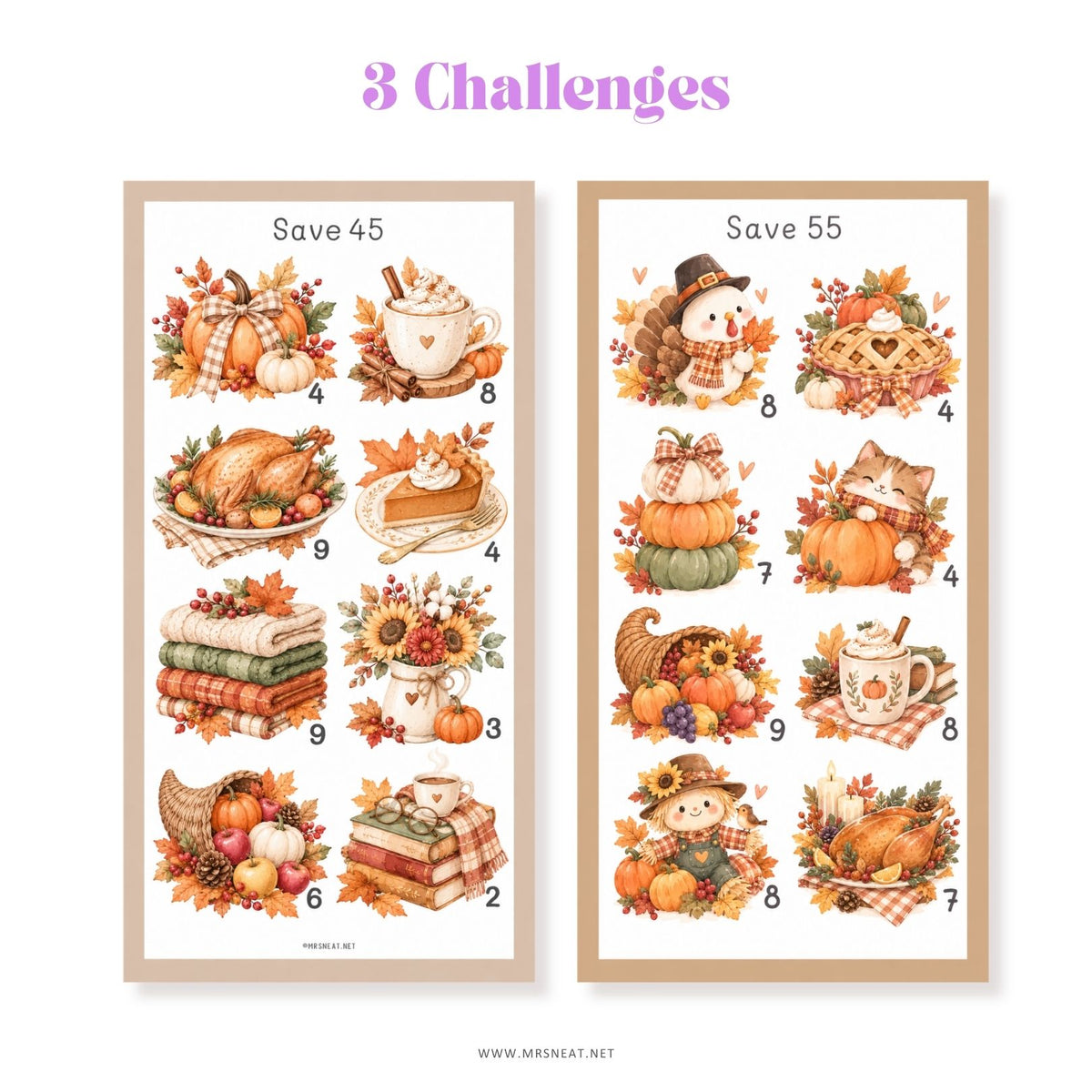 Fall budget savings challenge printable for building better saving habits