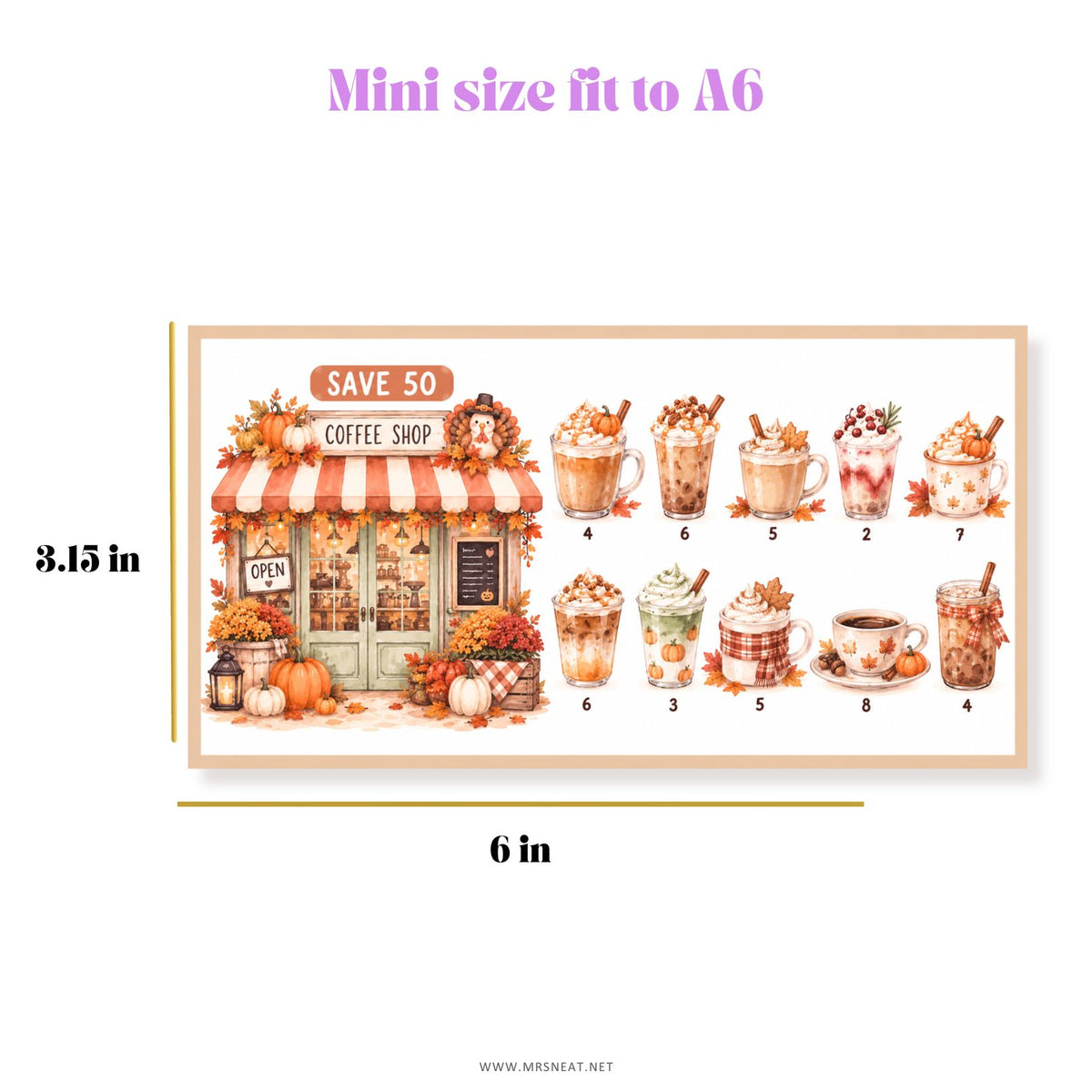 Save $150 with a cozy autumn-themed printable savings challenge