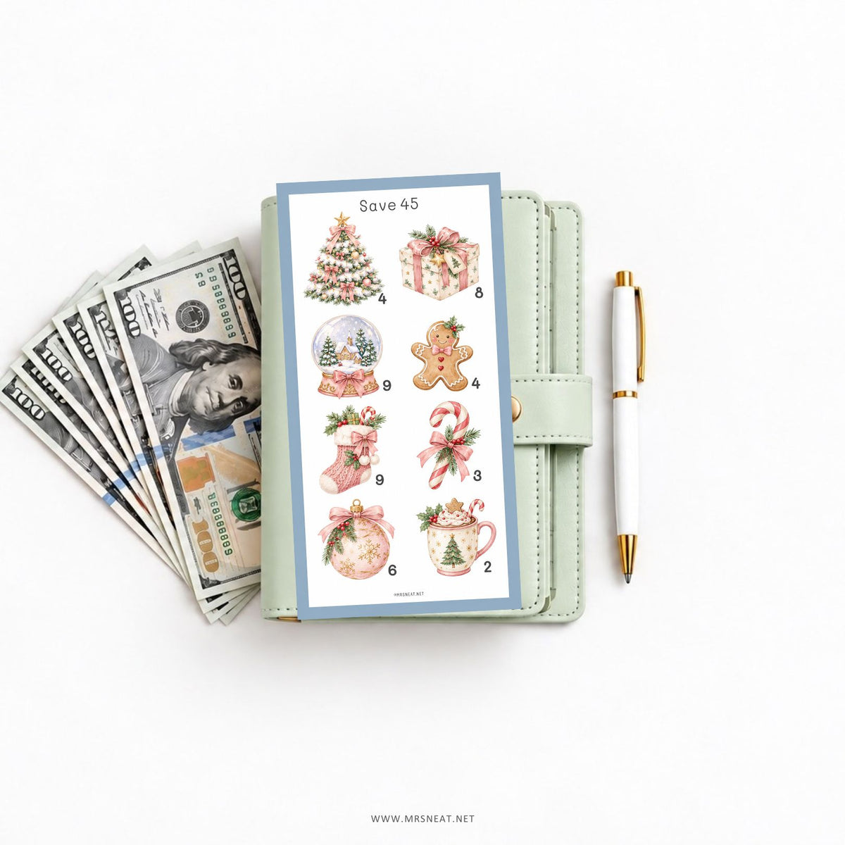 Holiday savings tracker printable for Christmas gifts and seasonal expenses