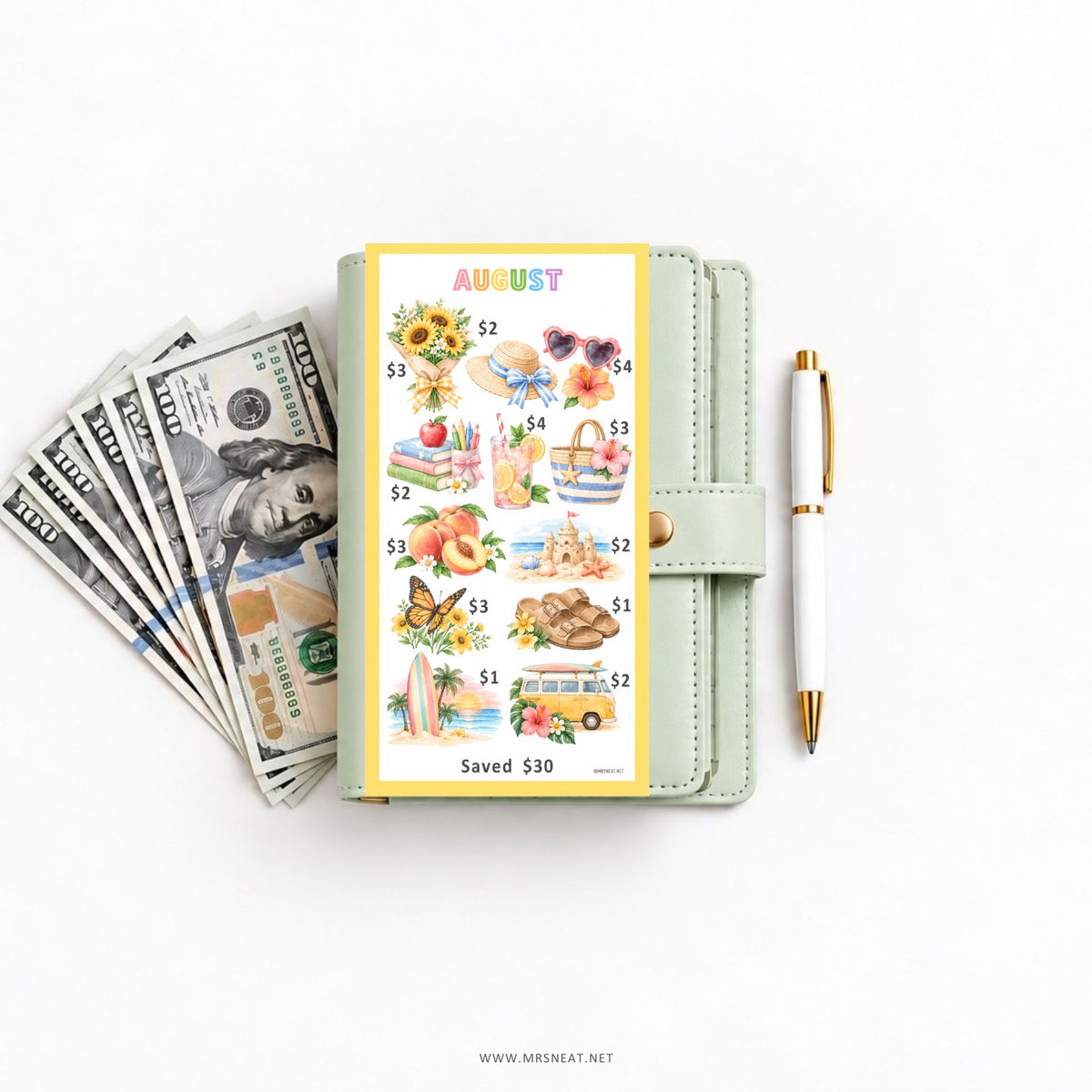 12 month cash stuffing printable savings challenges for a yearly money goal