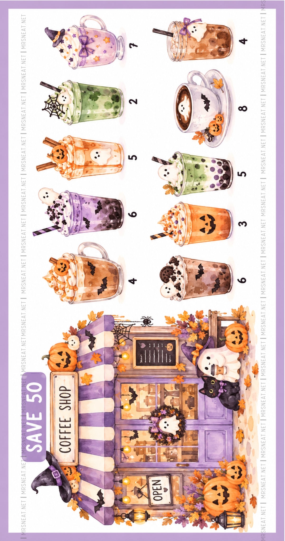 Halloween savings challenge PDF printable for saving money and budgeting