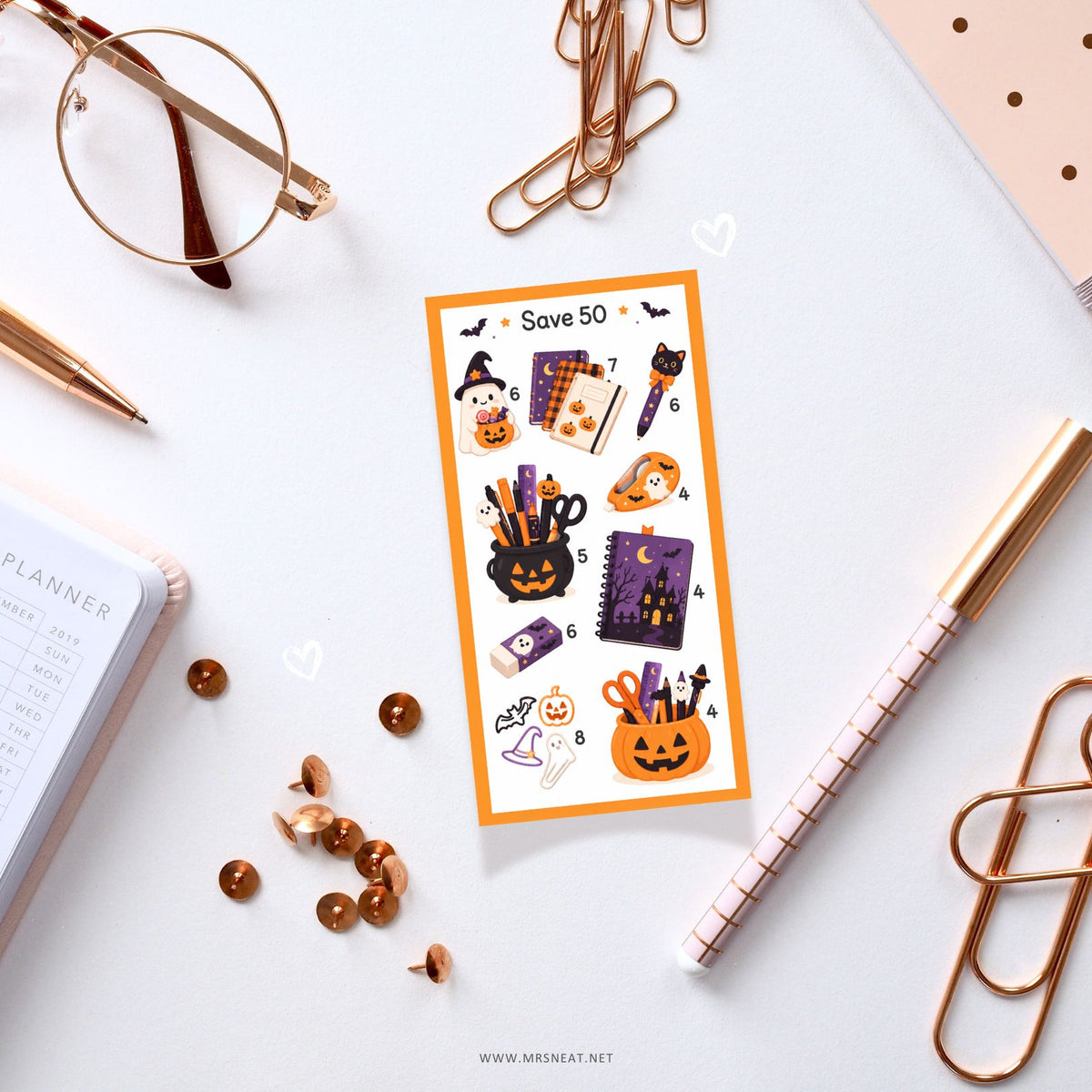Halloween printable savings tracker for budget binder and financial planner