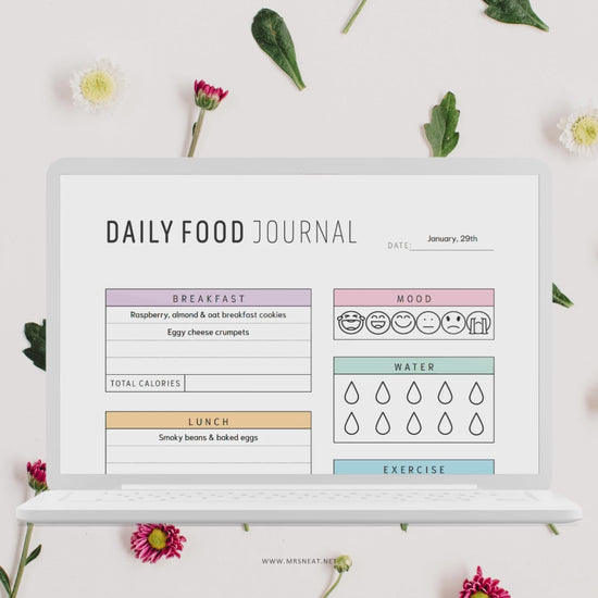 mrsneat · Products · Daily Food Journal Printable - M489 · Shopify