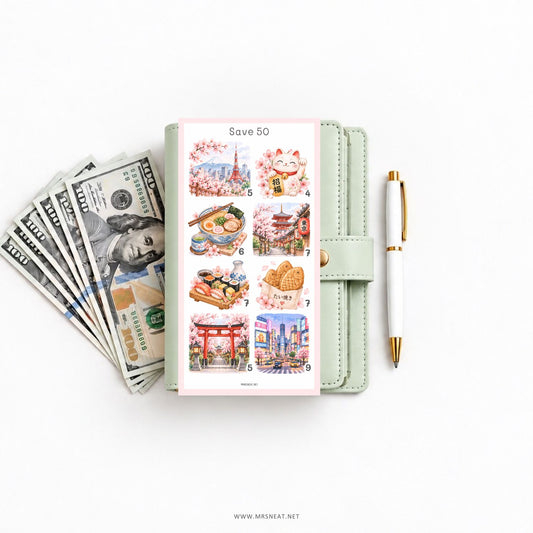 Cute vacation money saving printable for flights hotels and travel expenses