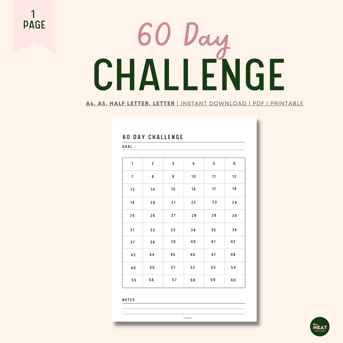 60 Day Challenge – mrsneat