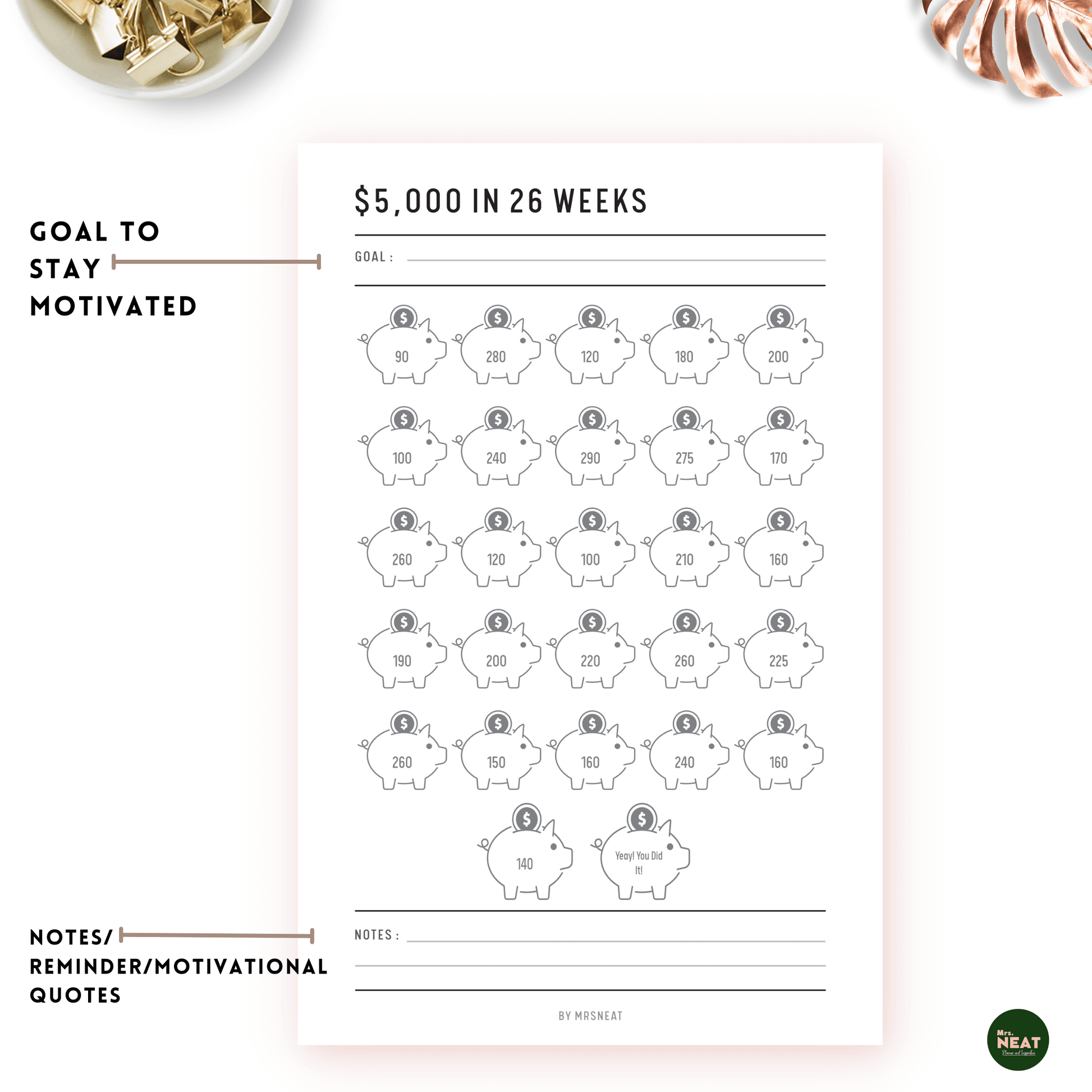 free-5-000-money-savings-challenge-in-26-weeks-m089-mrsneat for 5000 Savings Challenge Printable Free Free $5,000 Money Savings Challenge in 26 Weeks - M089 – mrsneat for 5000 Savings Challenge Printable Free