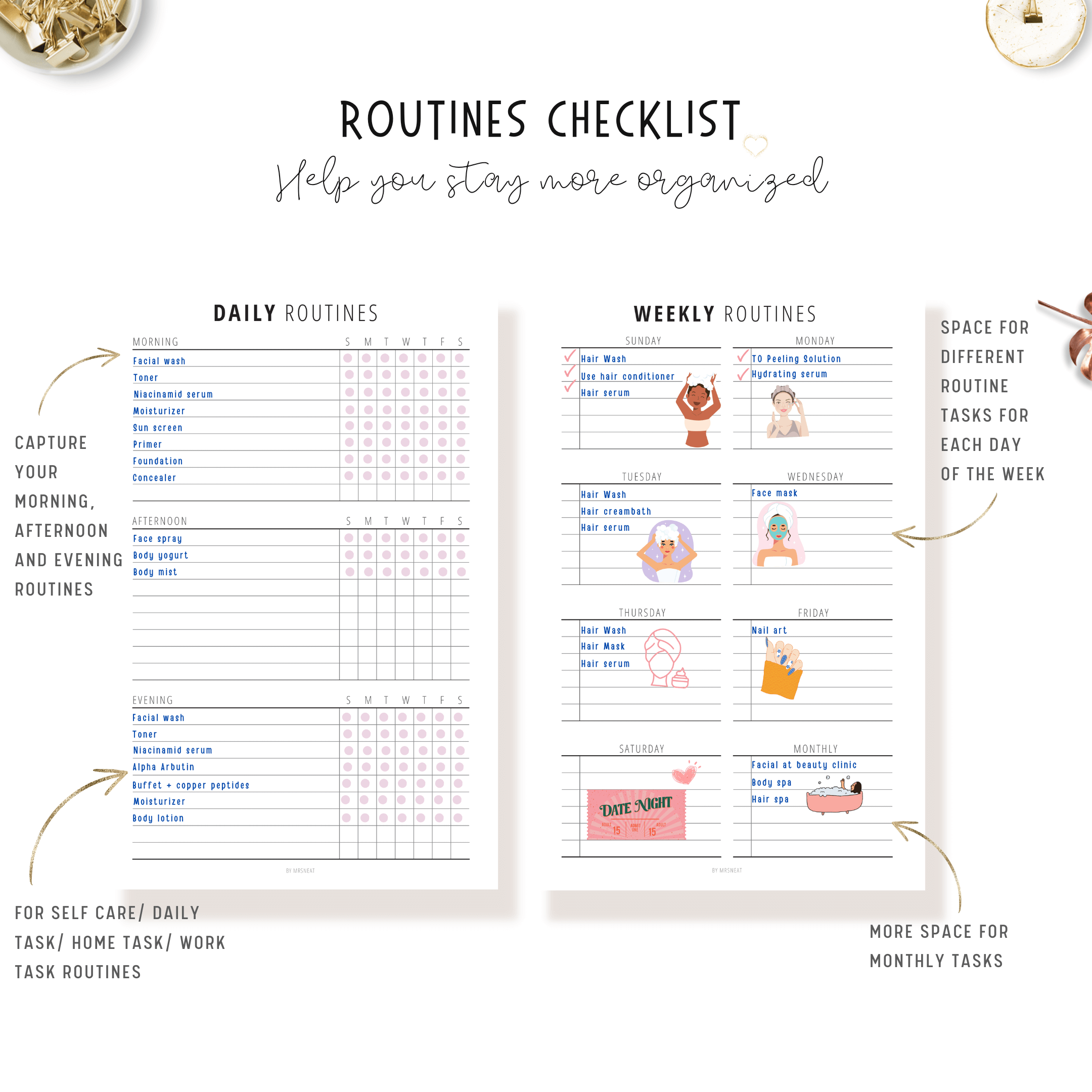 Routine Planner Checklist – mrsneat